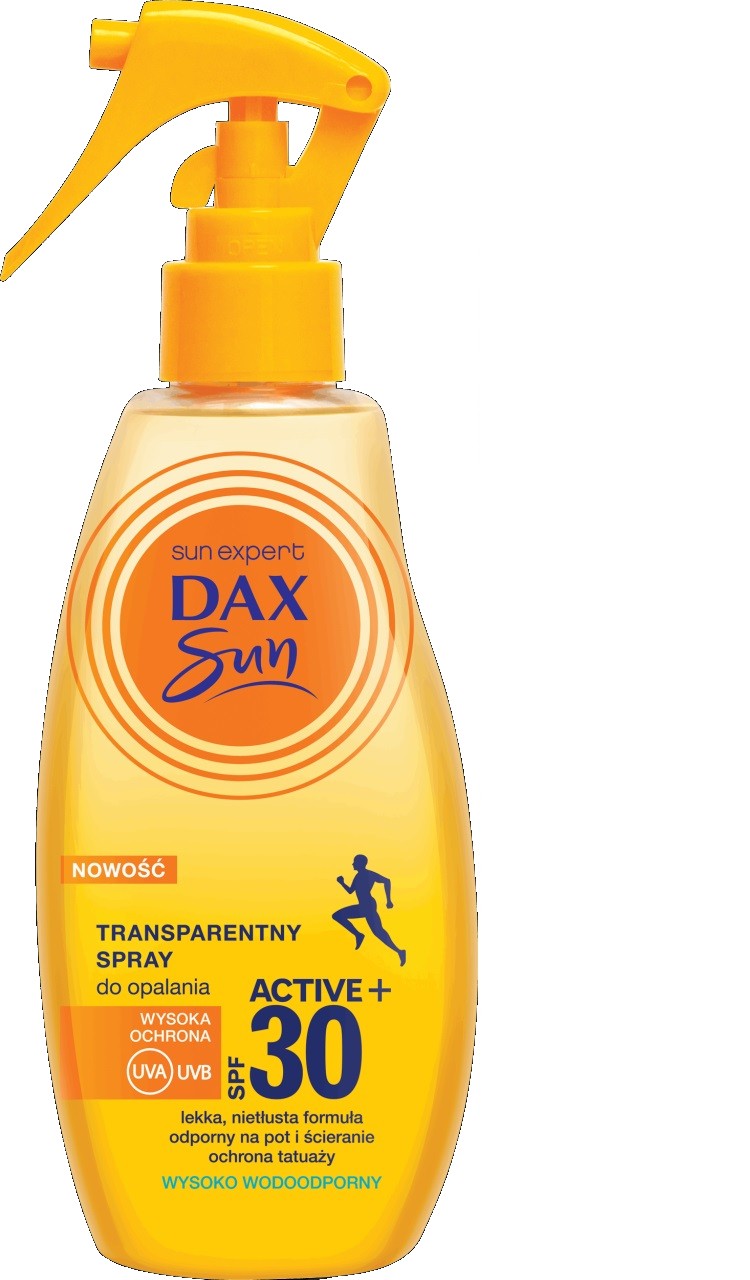 Dax Sun Transparent Active+ SPF30 sunscreen spray 200ml | Vaistine1.lt | WestPharmacy.eu