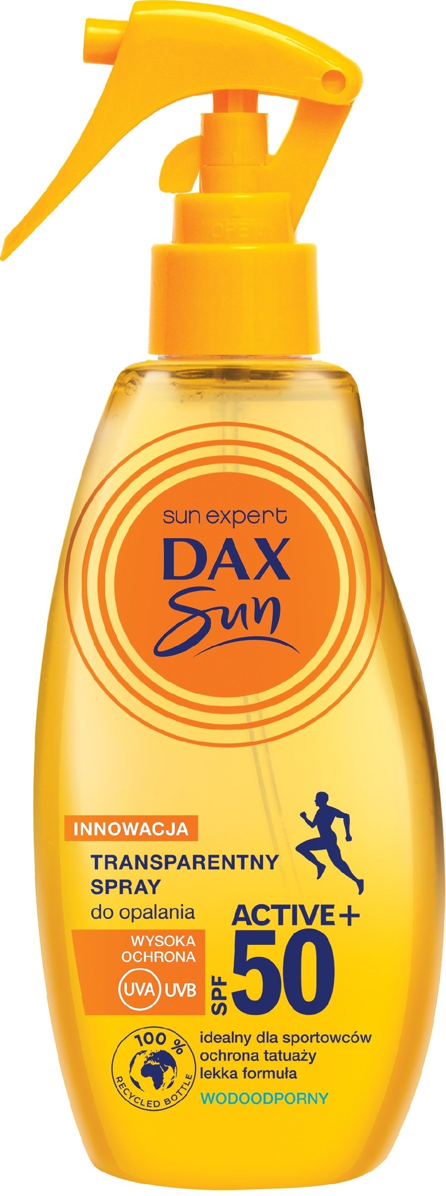 Dax Sun Transparent Active+ SPF50 sunscreen spray 200ml | Vaistine1.lt | WestPharmacy.eu