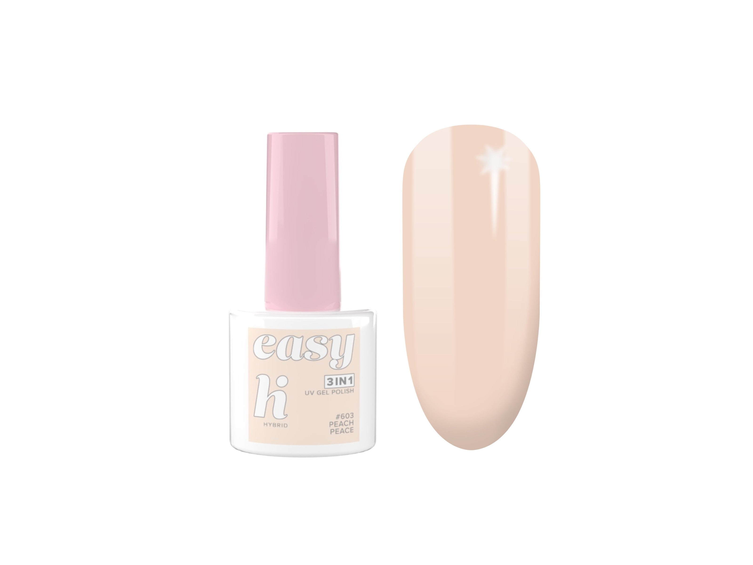 Hi Hybrid Hybrid Lacquer Easy 3in1 No. 603 Peach Peace 5ml | Vaistine1.lt | WestPharmacy.eu