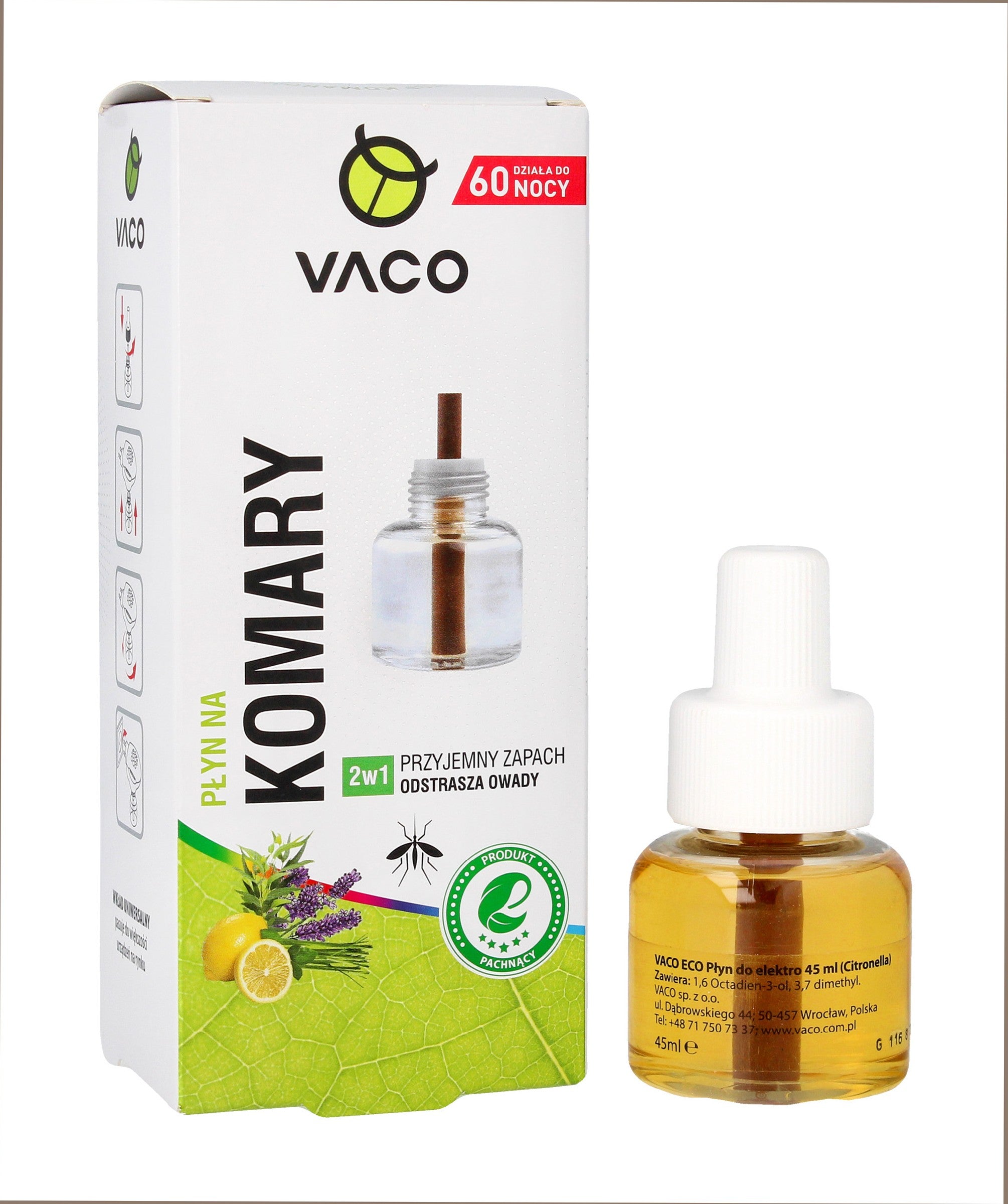 VACO ECO D/e liquid 45ml (Citronella) Division/60 nights | Vaistine1.lt | WestPharmacy.eu