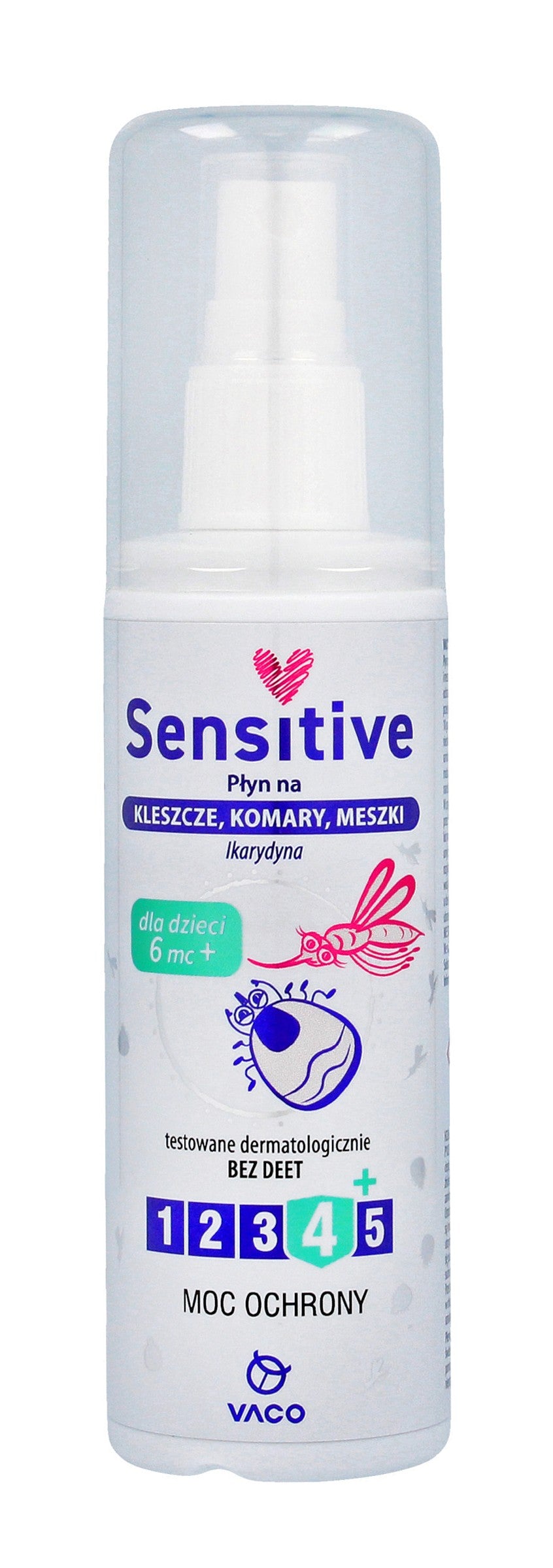 VACO Sensitive Liquid for ticks, mosquitoes and midges - Ikarydin 10% (from 6 months of age) 80ml | Vaistine1.lt | WestPharmacy.eu