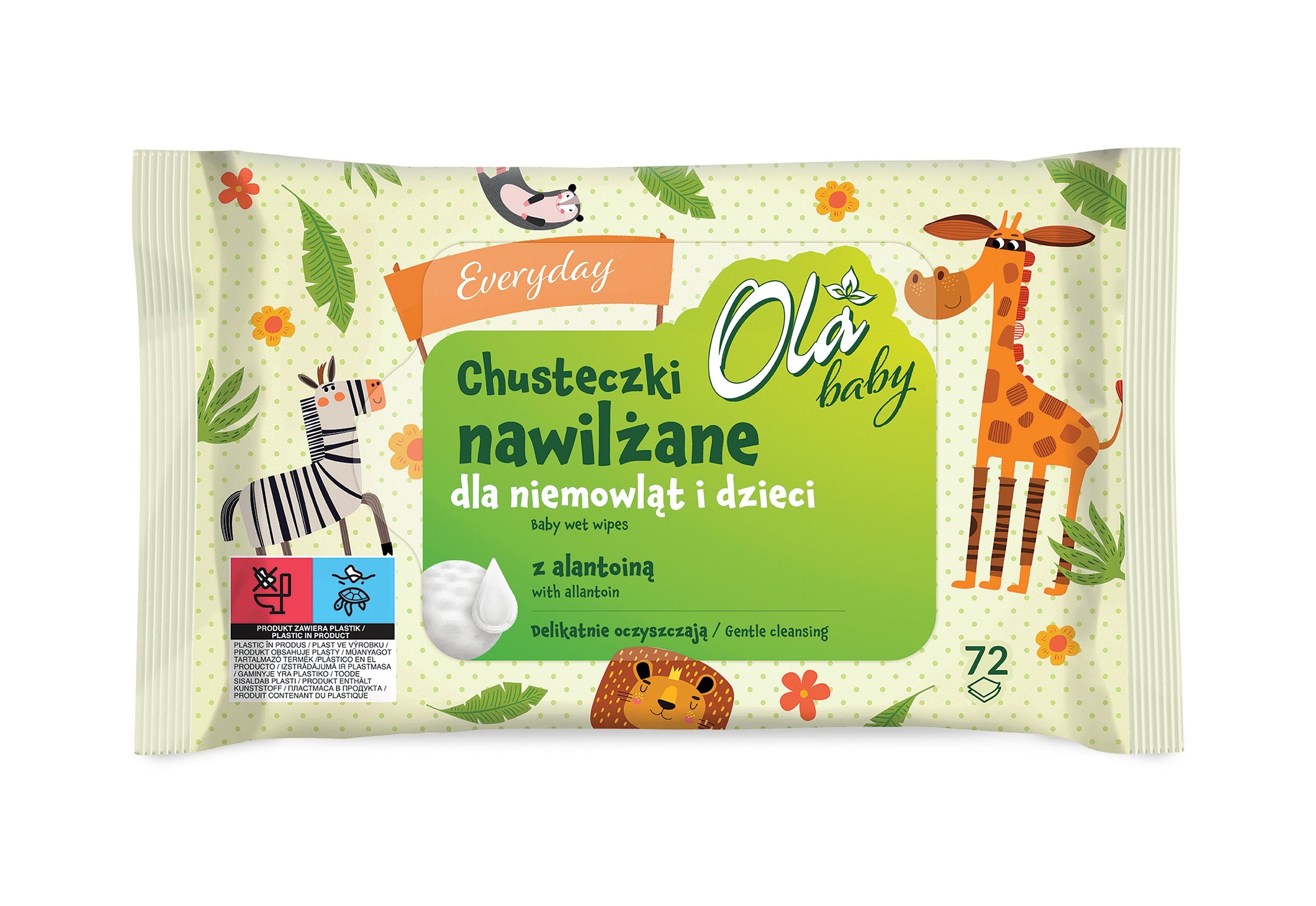 OLA Baby Moist Wipes Everyday for infants and children 1 pack - 72 pieces | Vaistine1.lt | WestPharmacy.eu
