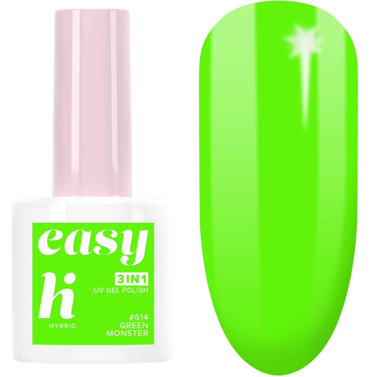 Hi Hybrid Hybrid Lacquer Easy 3in1 Lunapark #614 Green Monster 5ml | Vaistine1.lt | WestPharmacy.eu