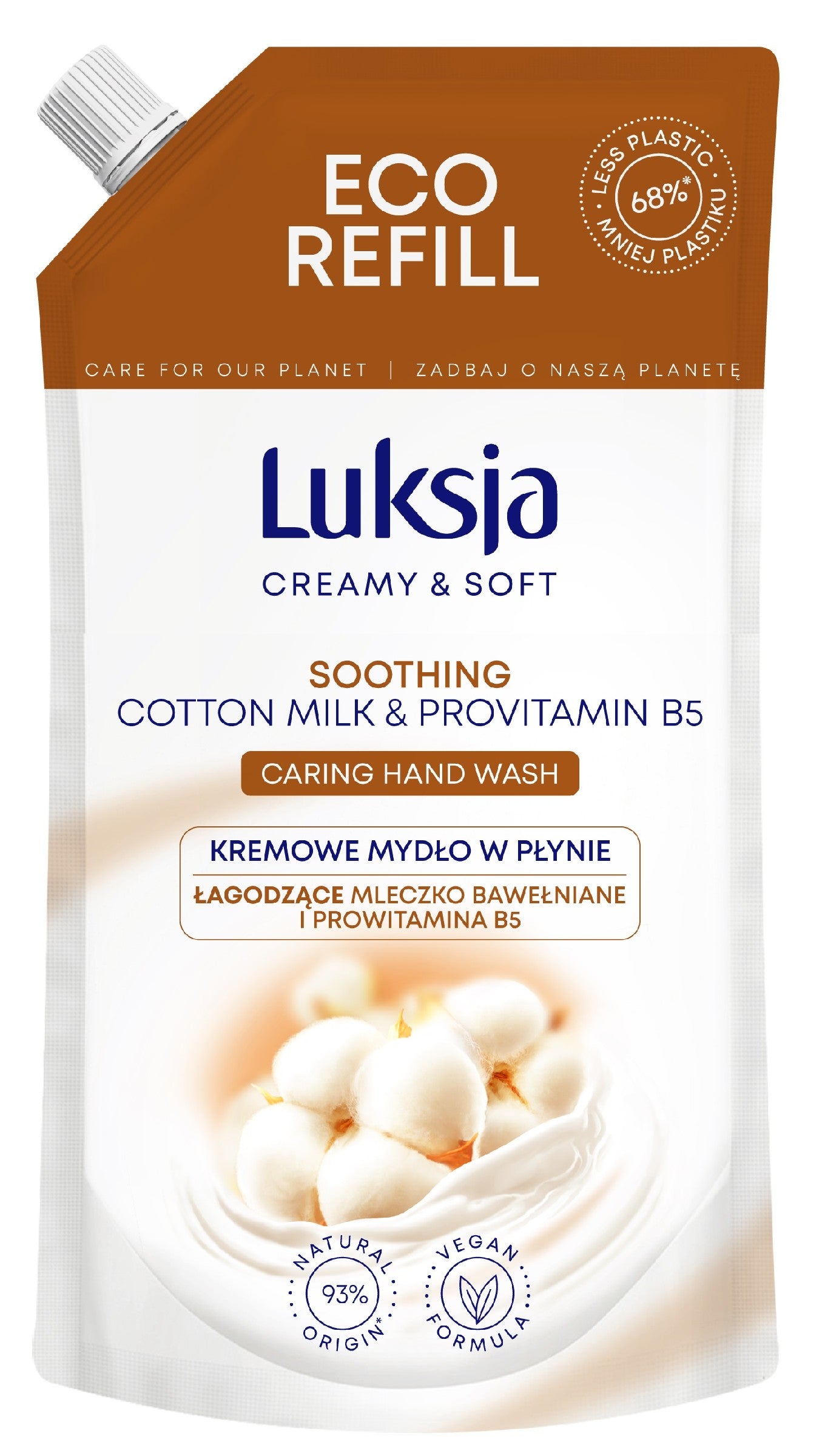 Luksja Creamy & Soft Soothing Creamy Liquid Soap Cotton Milk and Provitamin B5 400ml - stock | Vaistine1.lt | WestPharmacy.eu