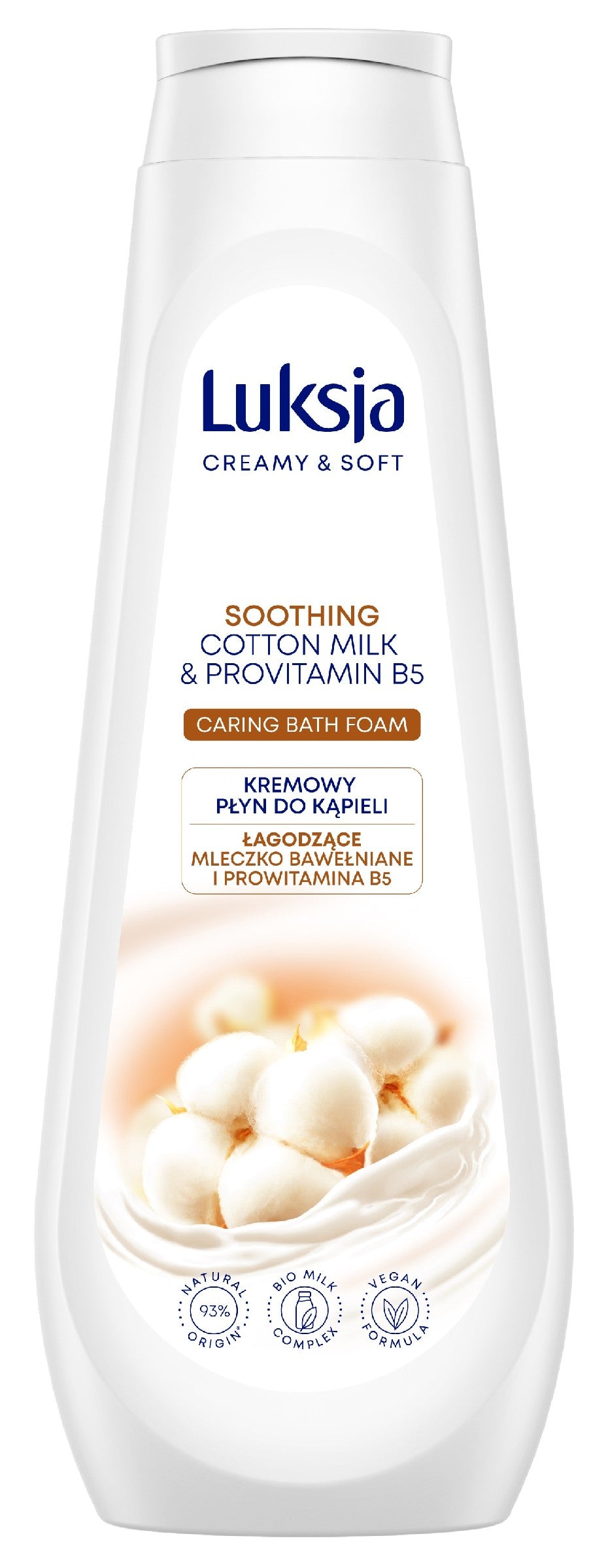 Luksja Creamy & Soft Creamy Bath Liquid - Soothing Cotton Milk and Pro-Vitamin B5 900ml | Vaistine1.lt | WestPharmacy.eu