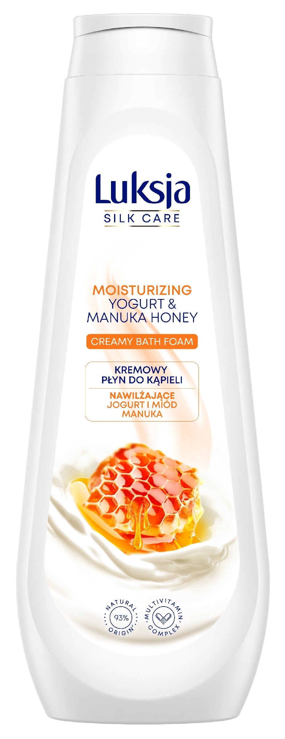 Luksja Silk Care Creamy Bath Liquid - Moisturizing Yogurt and Manuka Honey 900ml | Vaistine1.lt | WestPharmacy.eu