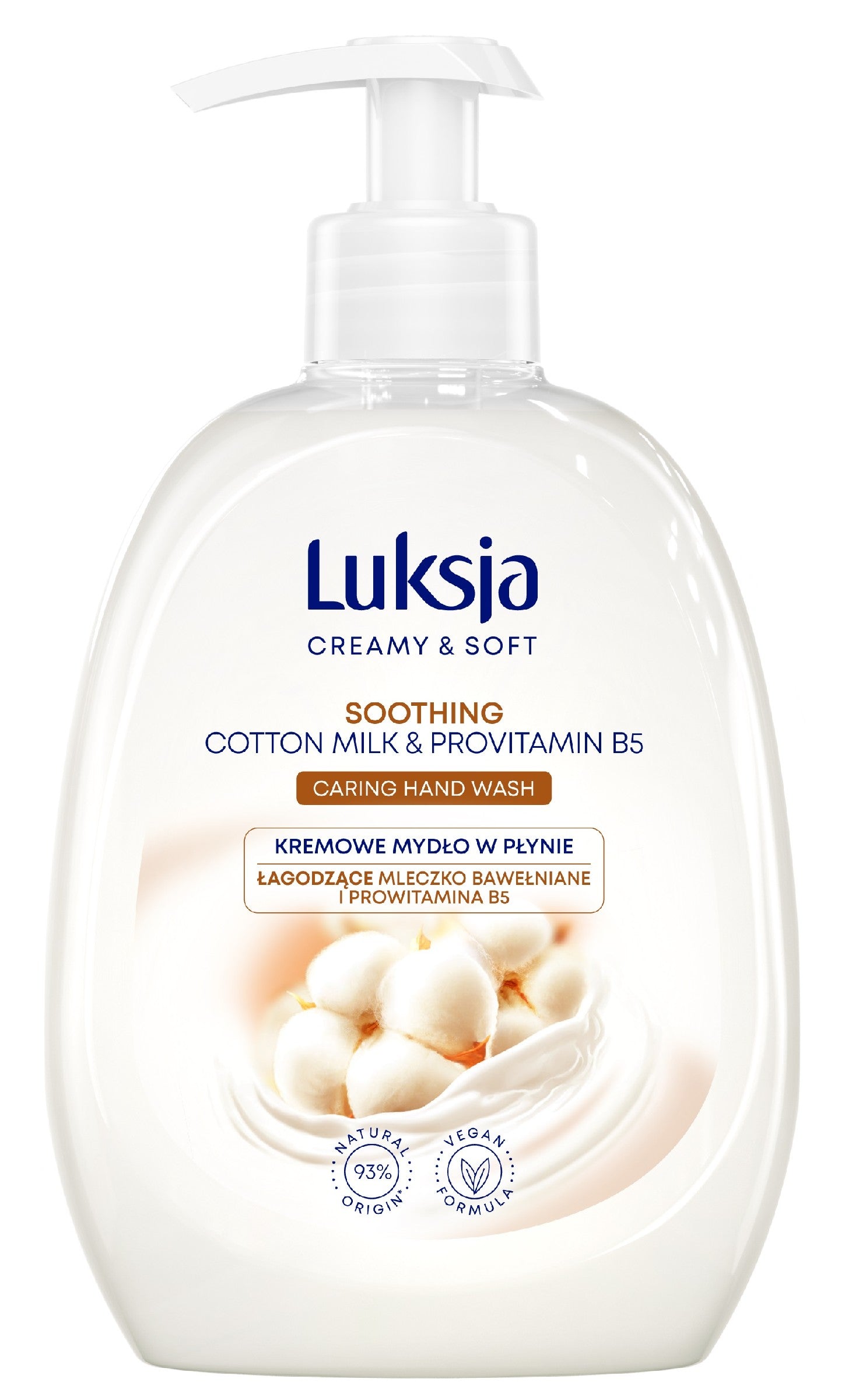 Luksja Creamy & Soft Soothing Creamy Liquid Soap Cotton Milk and Provitamin B5 500ml | Vaistine1.lt | WestPharmacy.eu