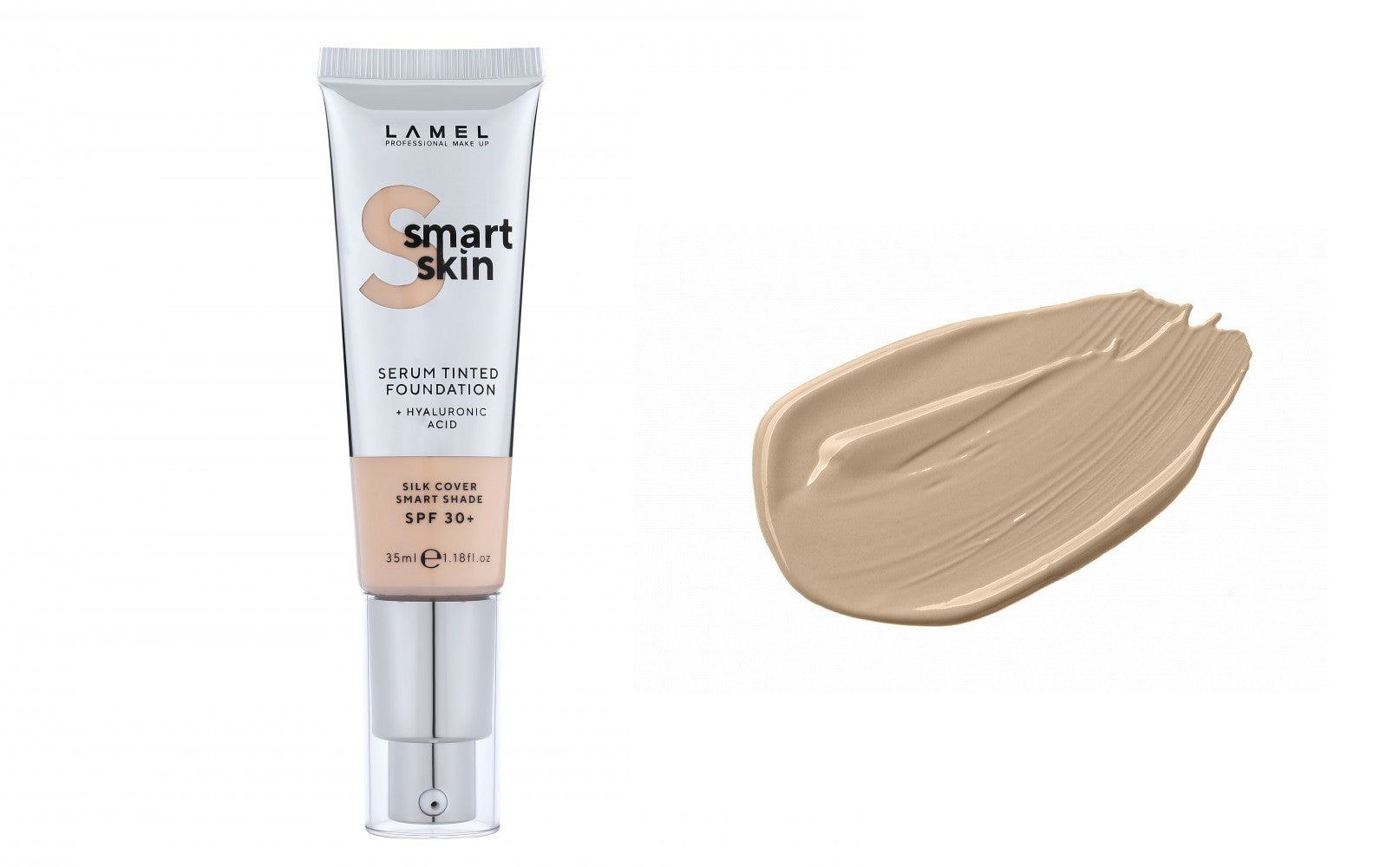LAMEL Smart Skin Serum Tinted Foundation Moisturizing Foundation with Hyaluronic Acid No. 404 Sand 35ml | Vaistine1.lt | WestPharmacy.eu