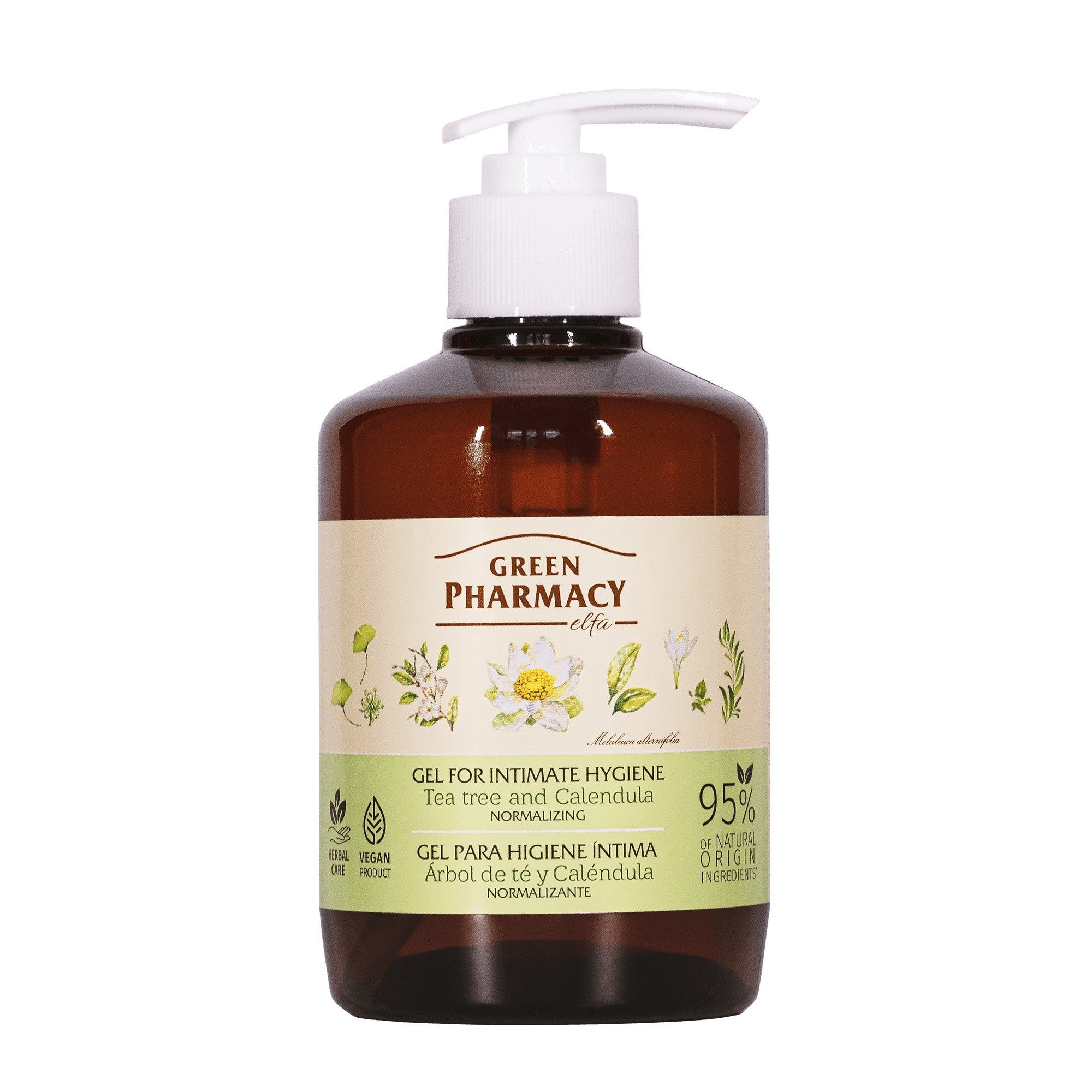 Green Pharmacy Normalizing Intimate Hygiene Gel Tea Tree and Calendula 370ml | Vaistine1.lt | WestPharmacy.eu