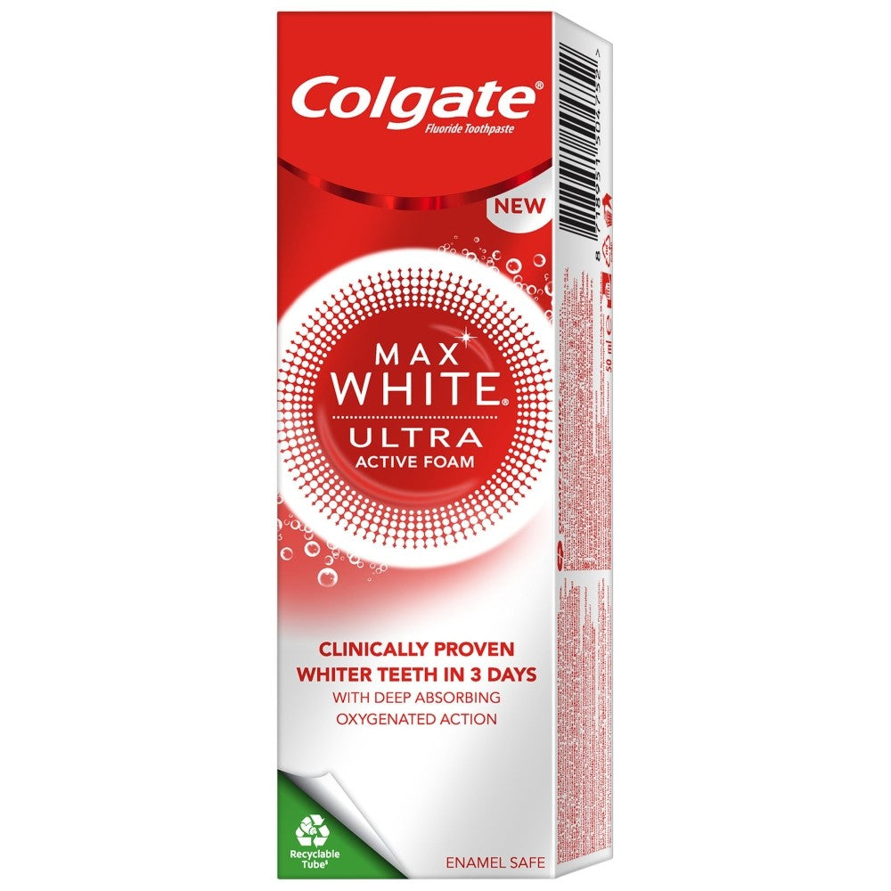 Colgate Max White Toothpaste - Ultra Active Foam 50ml | Vaistine1.lt | WestPharmacy.eu