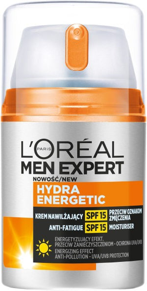 Loreal Men Expert Hydra Energetic Moisturizing Cream against signs of fatigue SPF15 50ml | Vaistine1.lt | WestPharmacy.eu