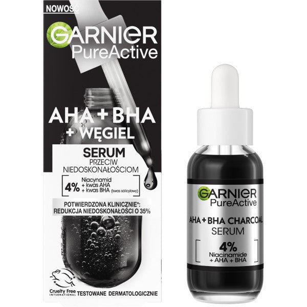 Garnier Pure Active Serum against imperfections - AHA + BHA + Charcoal 30ml | Vaistine1.lt | WestPharmacy.eu