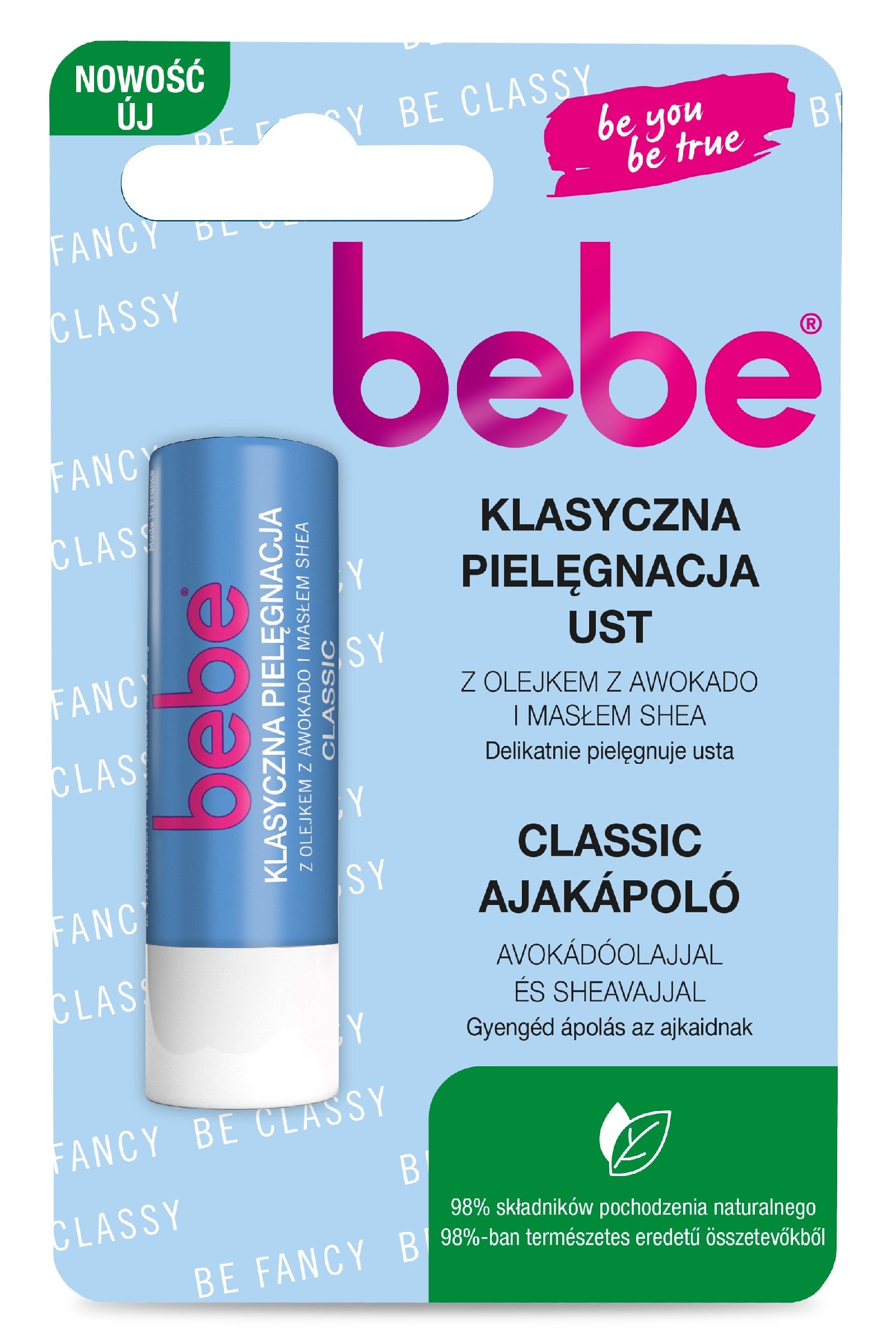 BEBE Protective lipstick "Classic Lip Care" with Avocado Oil and Shea Butter 4.9g | Vaistine1.lt | WestPharmacy.eu