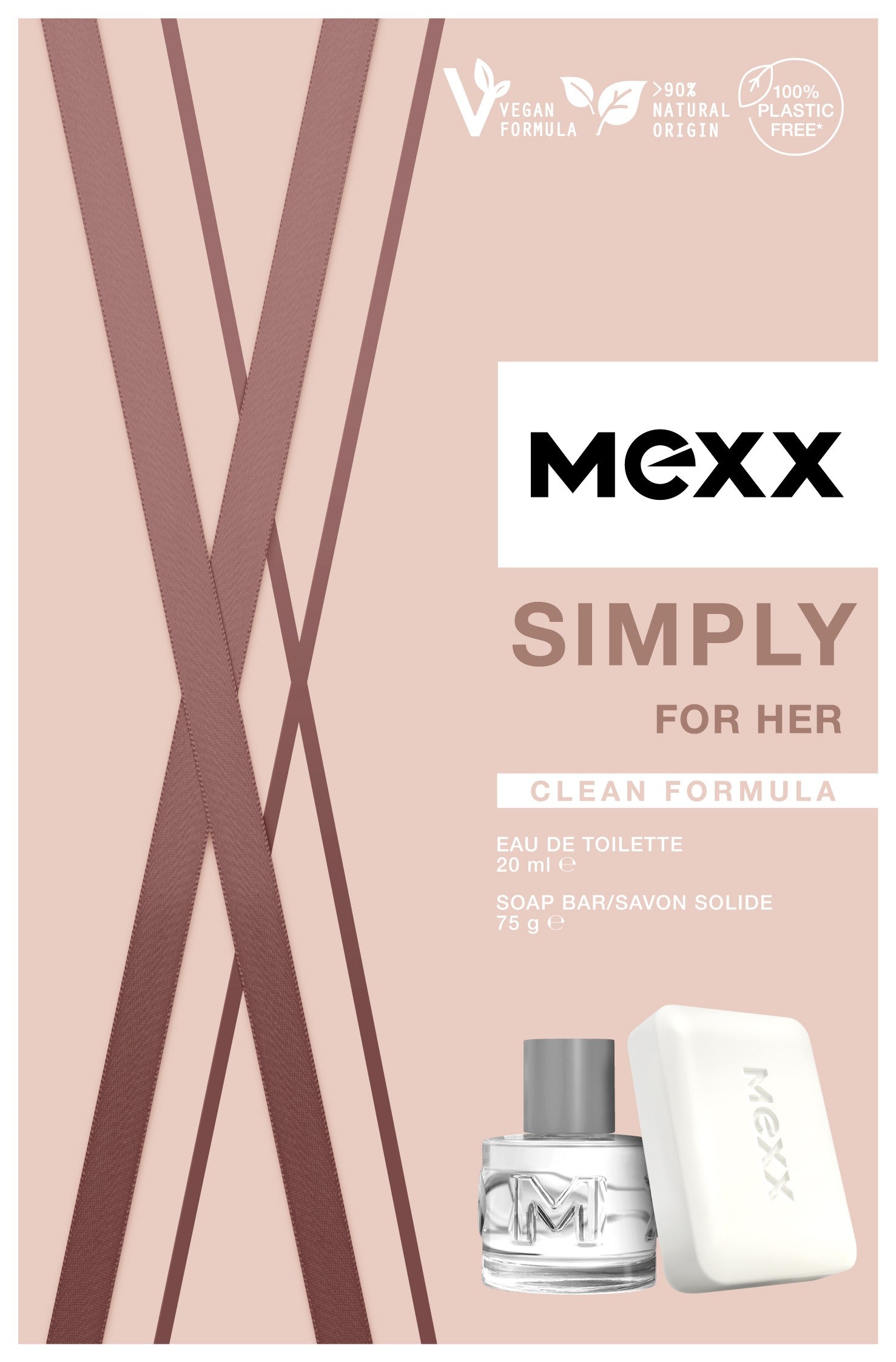 Mexx Simply for Her gift set (eau de toilette 20ml + bar soap 75g) | Vaistine1.lt | WestPharmacy.eu