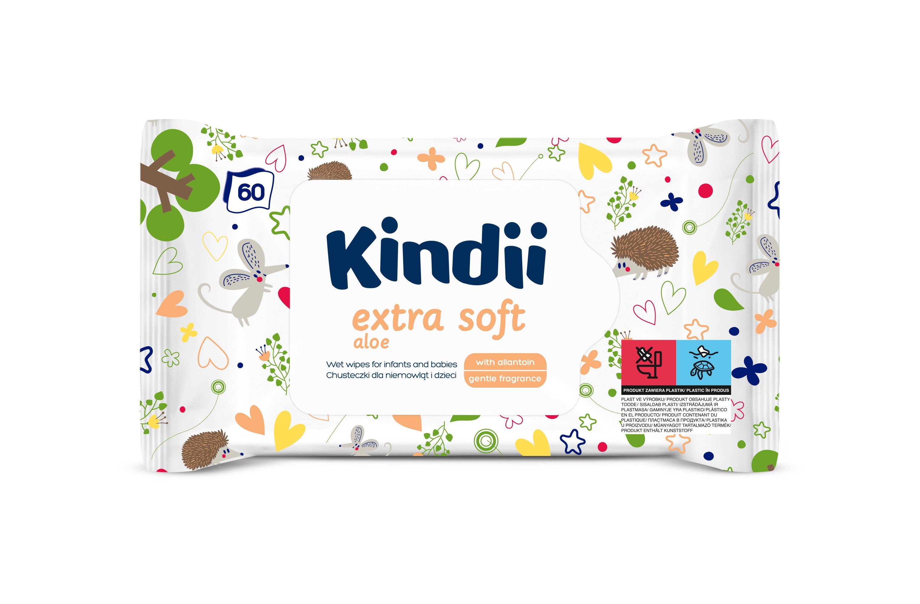 HARPER Kindii Extra Soft Aloe Wipes 60 | Vaistine1.lt | WestPharmacy.eu