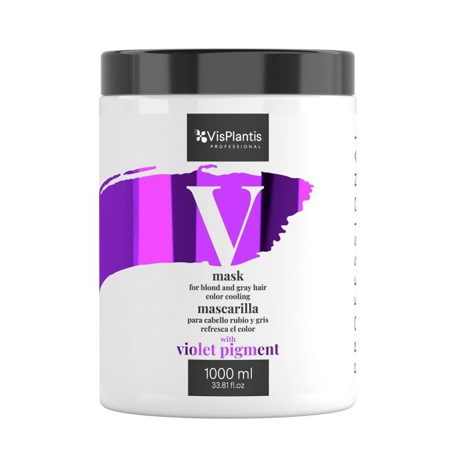 Vis Plantis Professional Hair Mask for blonde and gray hair color cooling - Color Pigment 1000ml | Vaistine1.lt | WestPharmacy.eu