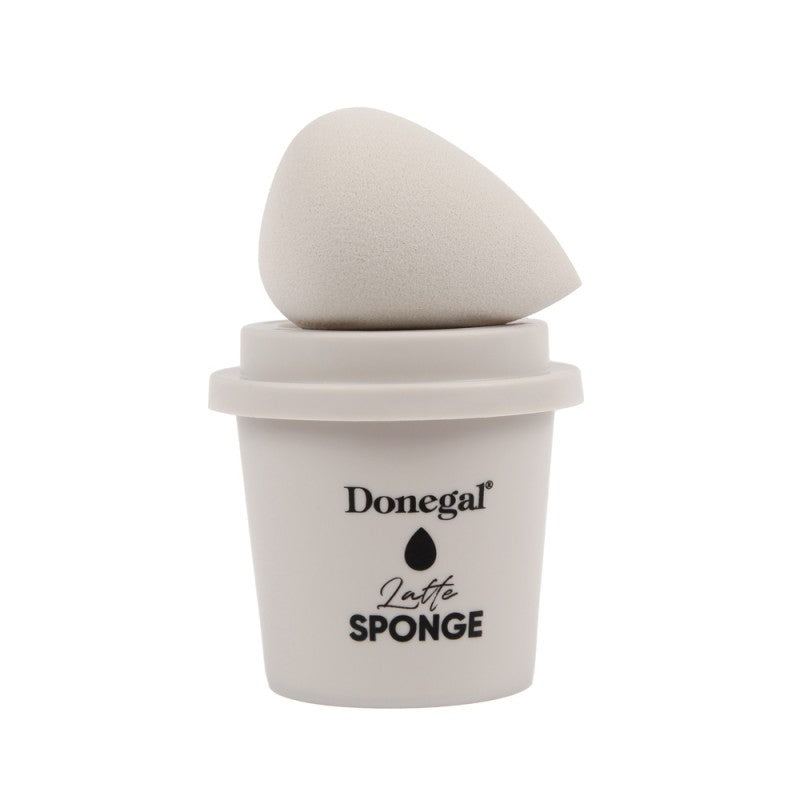 DONEGAL Morning Coffee makeup sponge - Latte with case (4350) 1 pc | Vaistine1.lt | WestPharmacy.eu