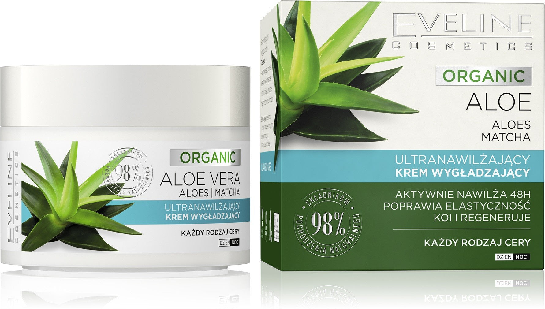 Eveline Organic Aloe Ultra-moisturizing Smoothing Cream for day and night - suitable for all skin types 50ml | Vaistine1.lt | WestPharmacy.eu