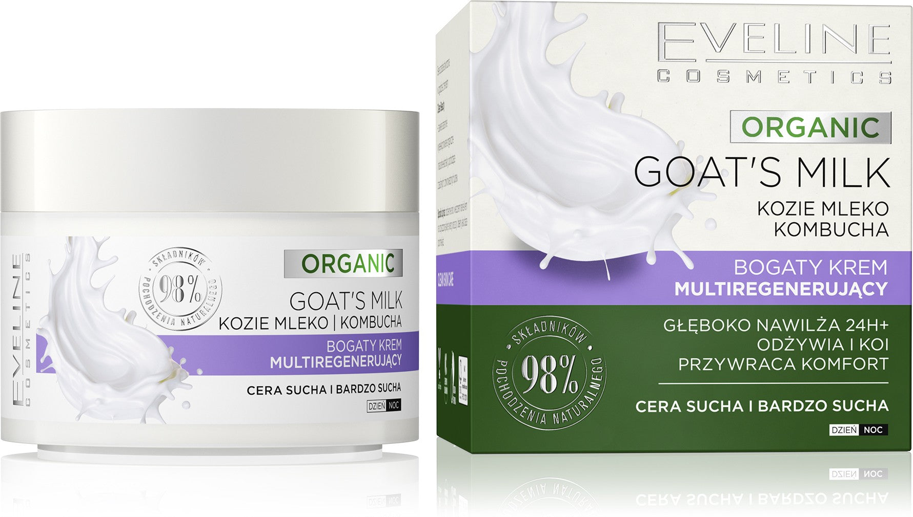 Eveline Organic Goat's Milk Rich Regenerating Cream for Day and Night - Dry and Very Dry Skin 50ml | Vaistine1.lt | WestPharmacy.eu