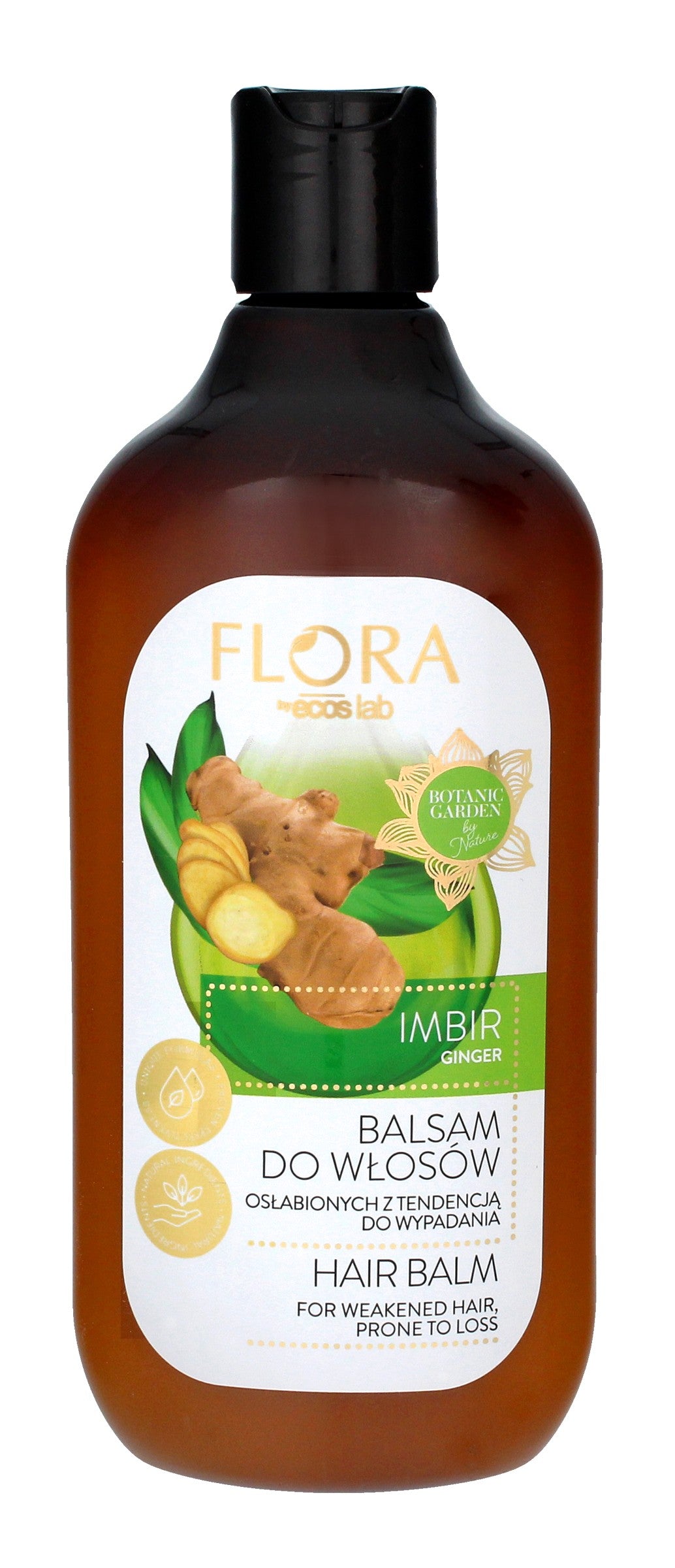 Ecos Lab Flora Balm for weakened hair with a tendency to fall out - Ginger 500ml | Vaistine1.lt | WestPharmacy.eu