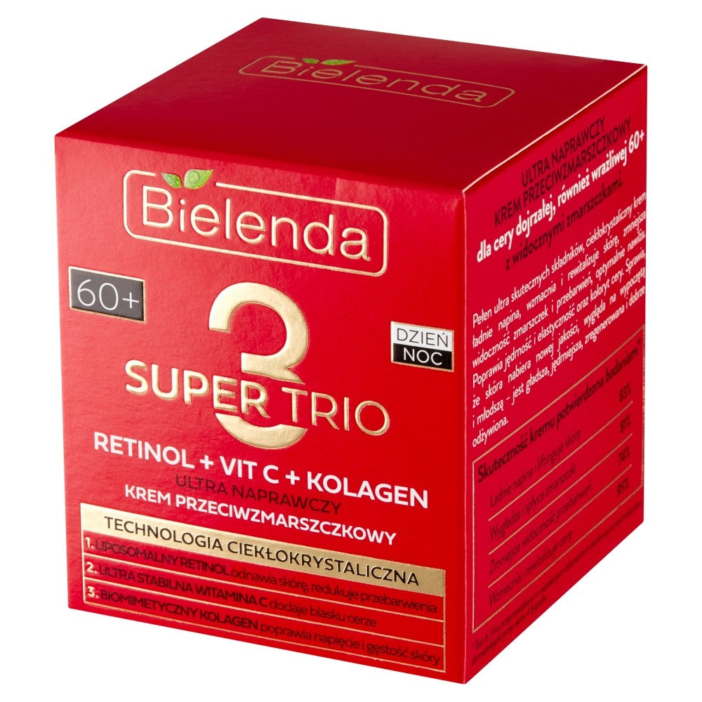 Bielenda Super Trio 60+ Ultra Repairing Anti-Wrinkle Cream for Day and Night 50ml | Vaistine1.lt | WestPharmacy.eu