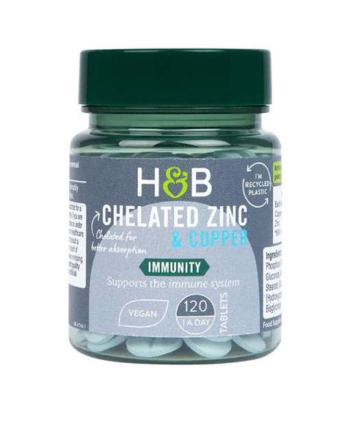 Chelated Zinc & Copper, 15mg - 120 tabs - Holland & Barrett | Vaistine1.lt | WestPharmacy.eu