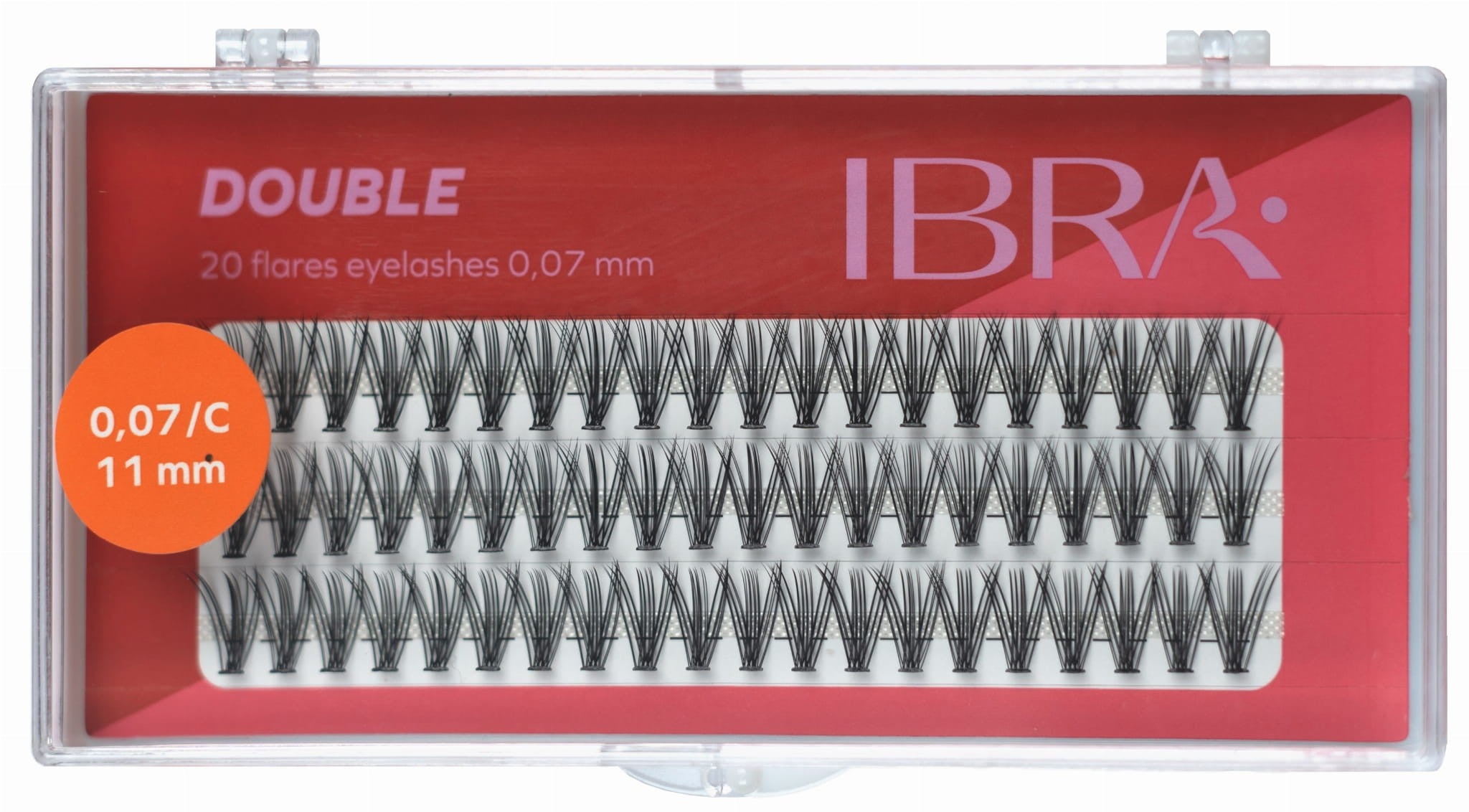 IBRA Eyelash tufts DOUBLE 0.07-C-11 mm - 1 pack. | Vaistine1.lt | WestPharmacy.eu