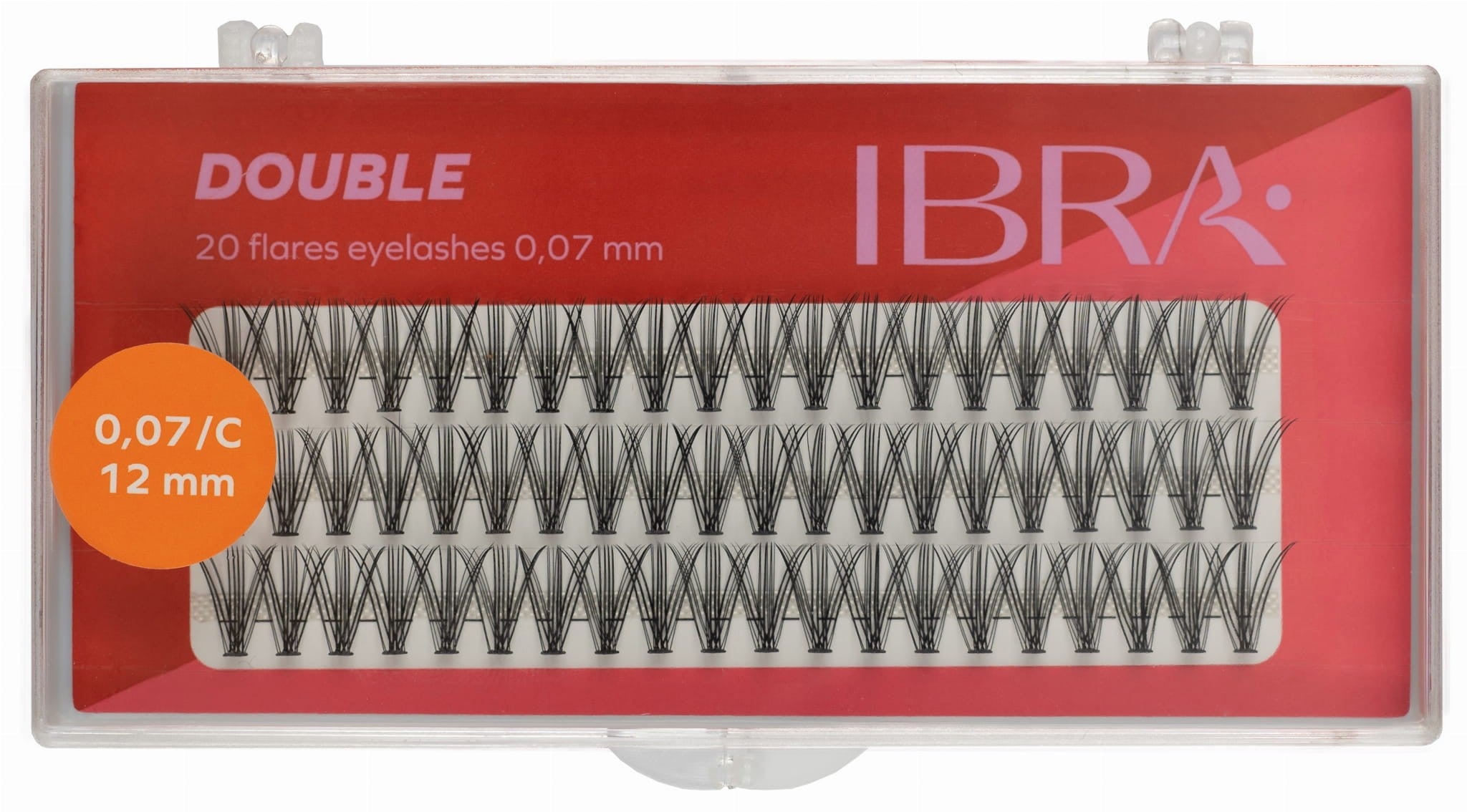 IBRA Eyelash tufts DOUBLE 0.07-C-12 mm - 1 pack. | Vaistine1.lt | WestPharmacy.eu