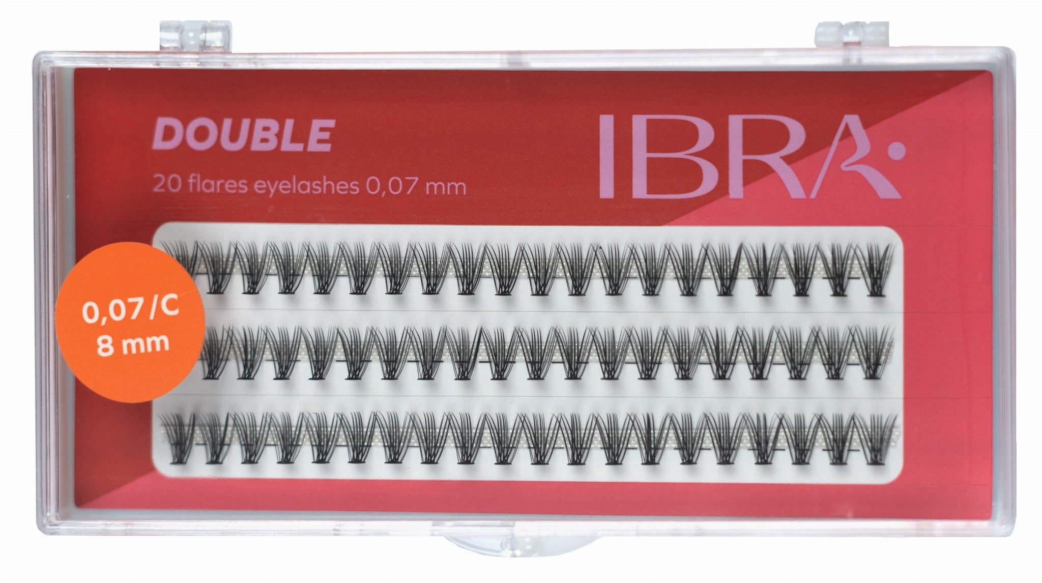IBRA Eyelash tufts DOUBLE 0.07-C-8 mm - 1 pack. | Vaistine1.lt | WestPharmacy.eu