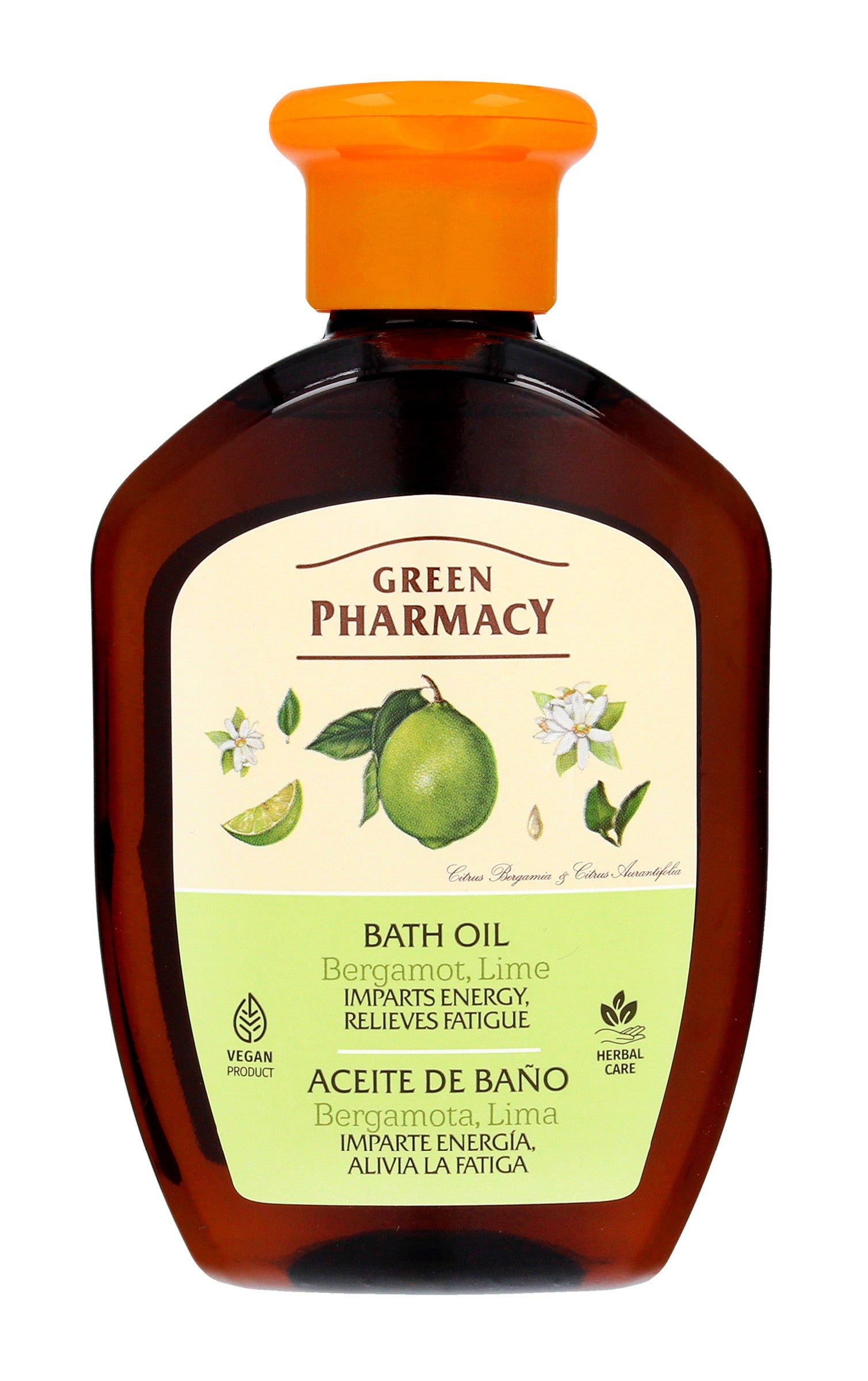 Green Pharmacy Relaxing Bath and Shower Oil - Bergamot and Lime 250ml | Vaistine1.lt | WestPharmacy.eu