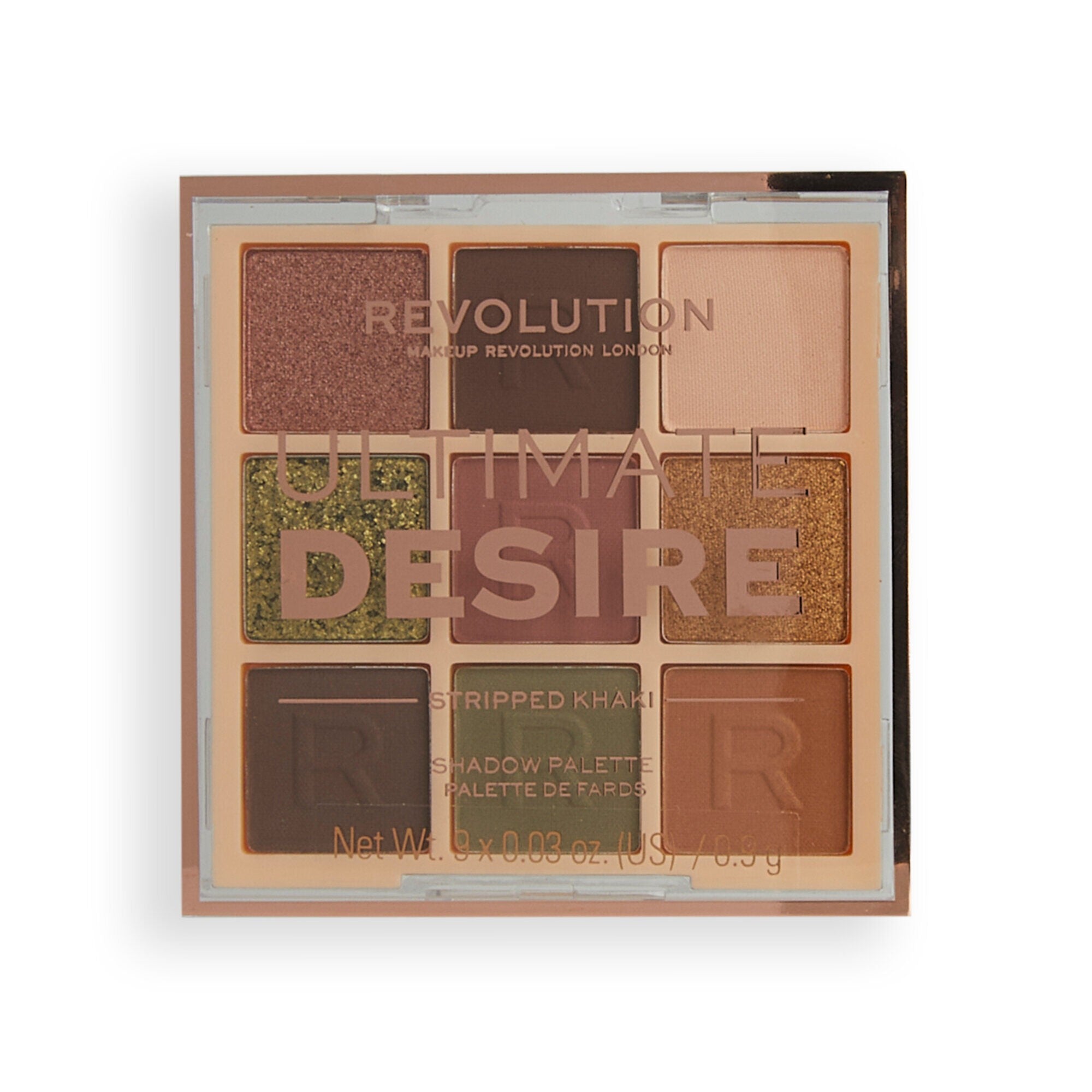 Makeup Revolution Ultimate Desire Eyeshadow Palette (9) - Stripped Khaki 1pc | Vaistine1.lt | WestPharmacy.eu