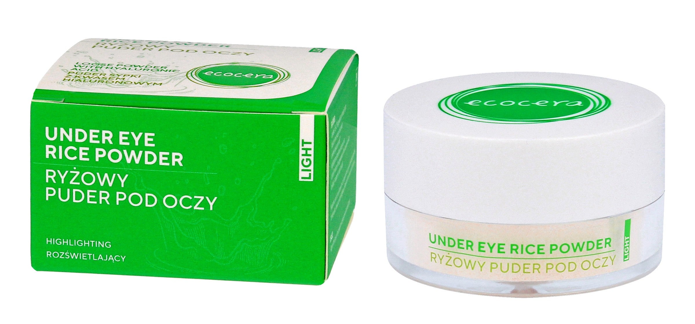 ECOCERA Loose Illuminating Powder for Under Eyes - Rice with Hyaluronic Acid Light 5g | Vaistine1.lt | WestPharmacy.eu