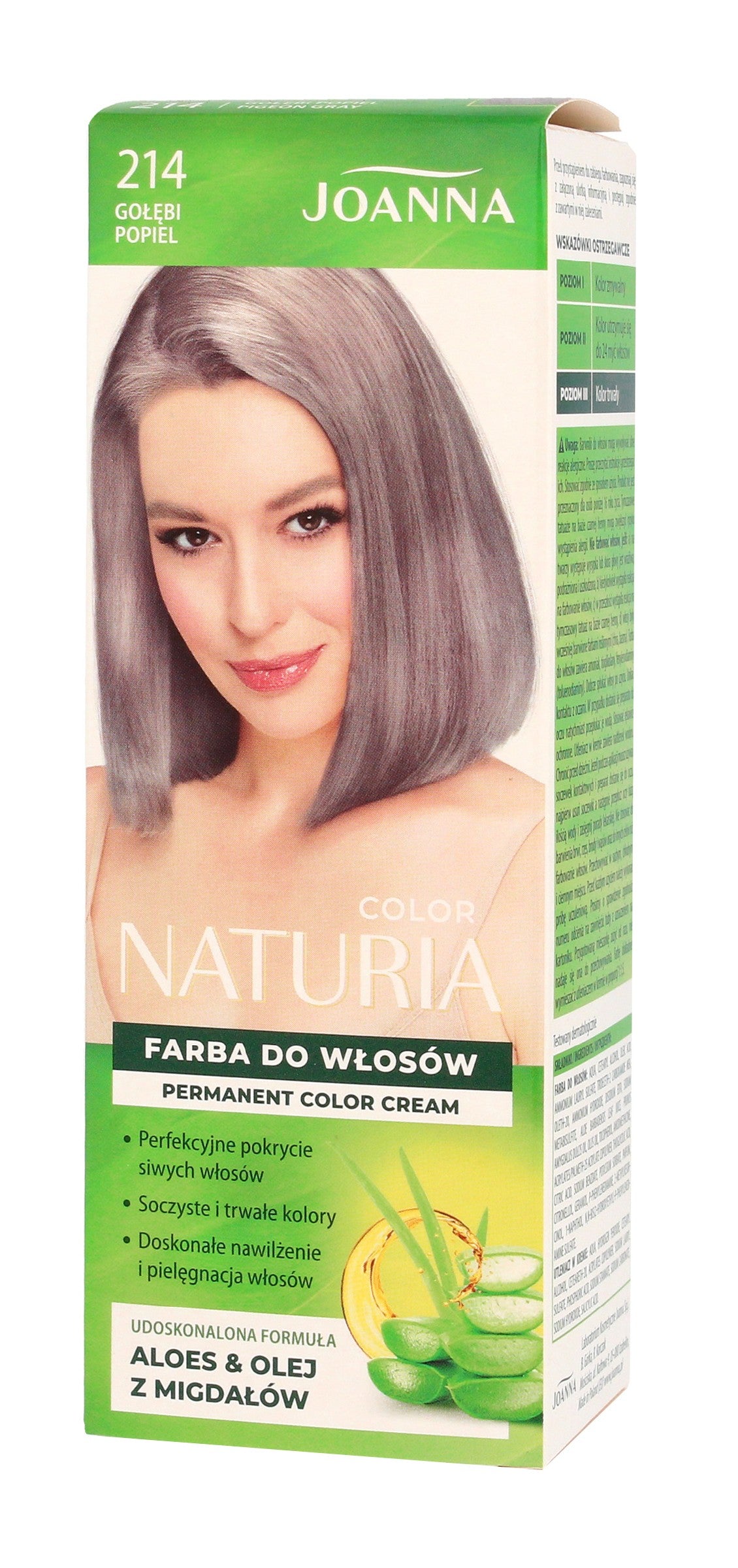 Joanna Naturia Color Hair Dye No. 214 - Dove Gray 1pc. | Vaistine1.lt | WestPharmacy.eu