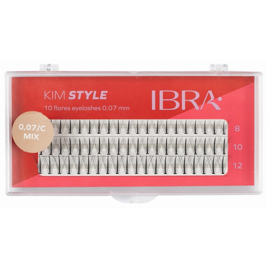 IBRA KIM STYLE eyelashes 0.07/C - Mix (8, 10, 12 mm) 1 pack. | Vaistine1.lt | WestPharmacy.eu