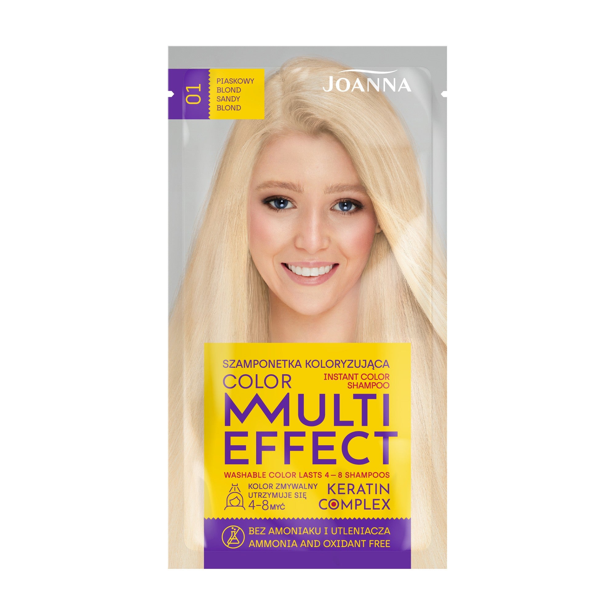 Joanna Multi Effect Color Keratin Complex Hair Dye - 01 Sandy Blonde 35g | Vaistine1.lt | WestPharmacy.eu
