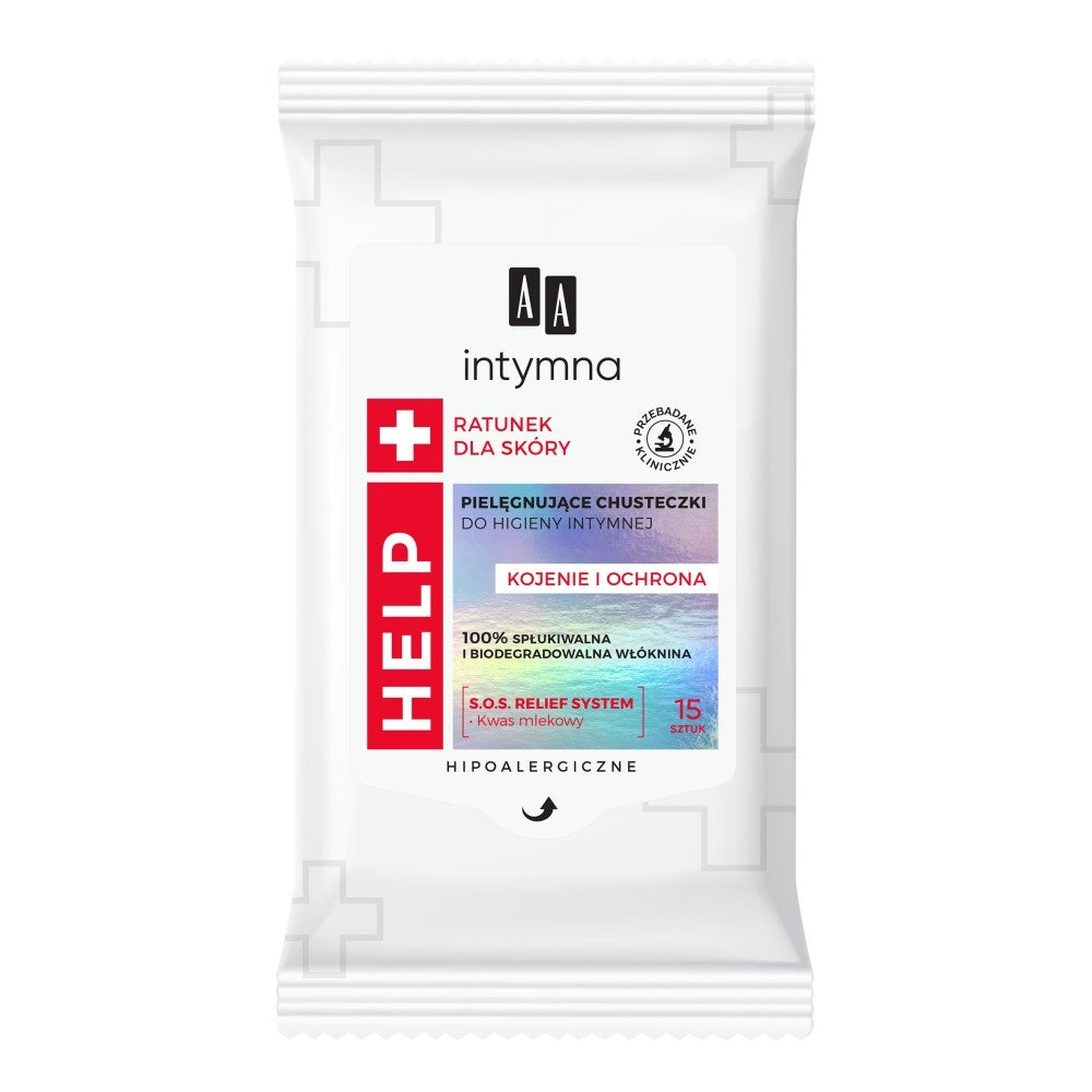 AA Intimate Care Wet Wipes for intimate hygiene Help+ 1 pack - 15 pieces | Vaistine1.lt | WestPharmacy.eu