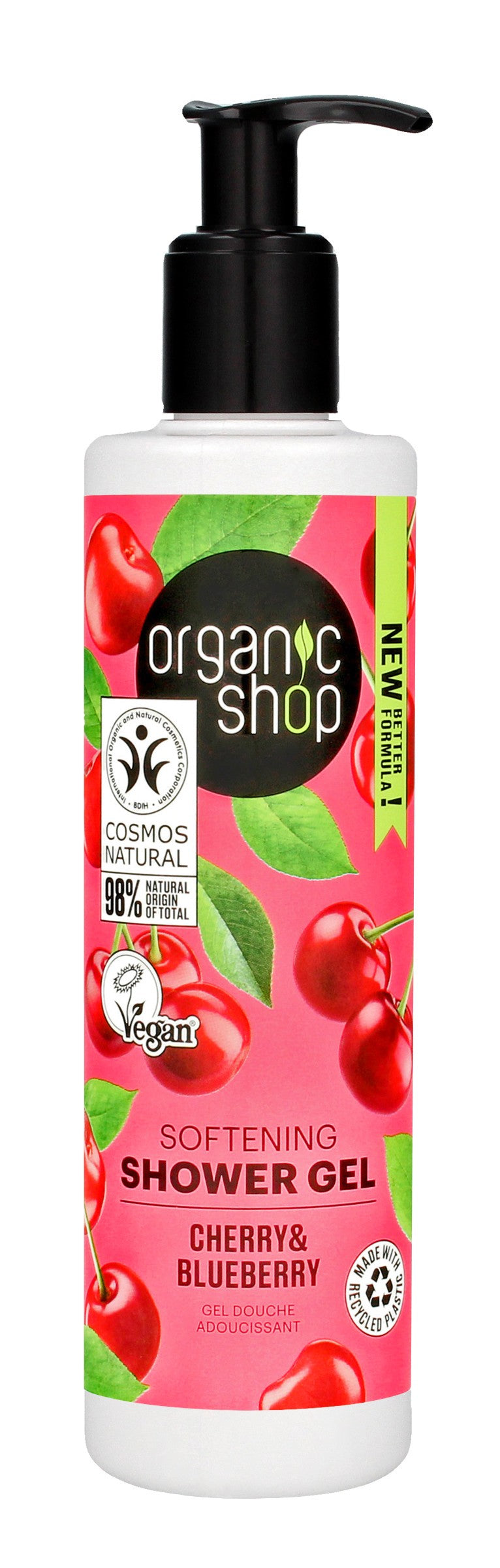 ORGANIC SHOP WEGAN Shower Gel Cherry & Blueberry | Vaistine1.lt | WestPharmacy.eu