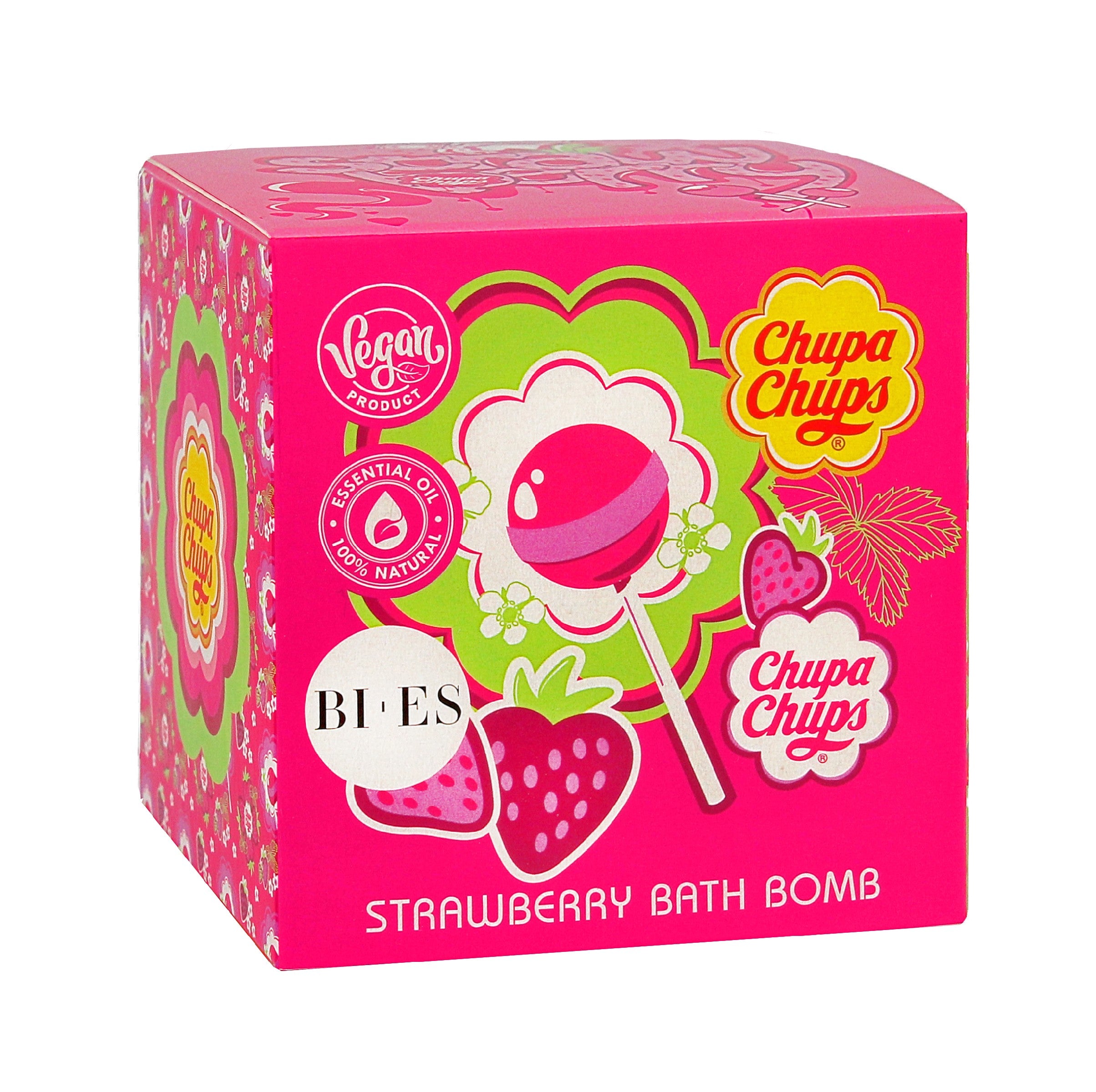 Bi-es Kids Fizzing Bath Ball Chupa Chups - strawberry scent 165g | Vaistine1.lt | WestPharmacy.eu