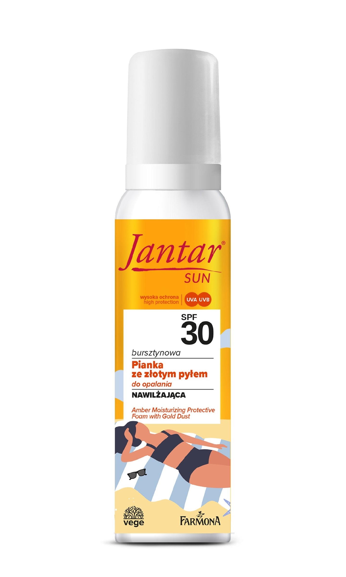 FARMONA Jantar Sun Amber tanning foam with gold dust SPF30 - moisturizing 150ml | Vaistine1.lt | WestPharmacy.eu