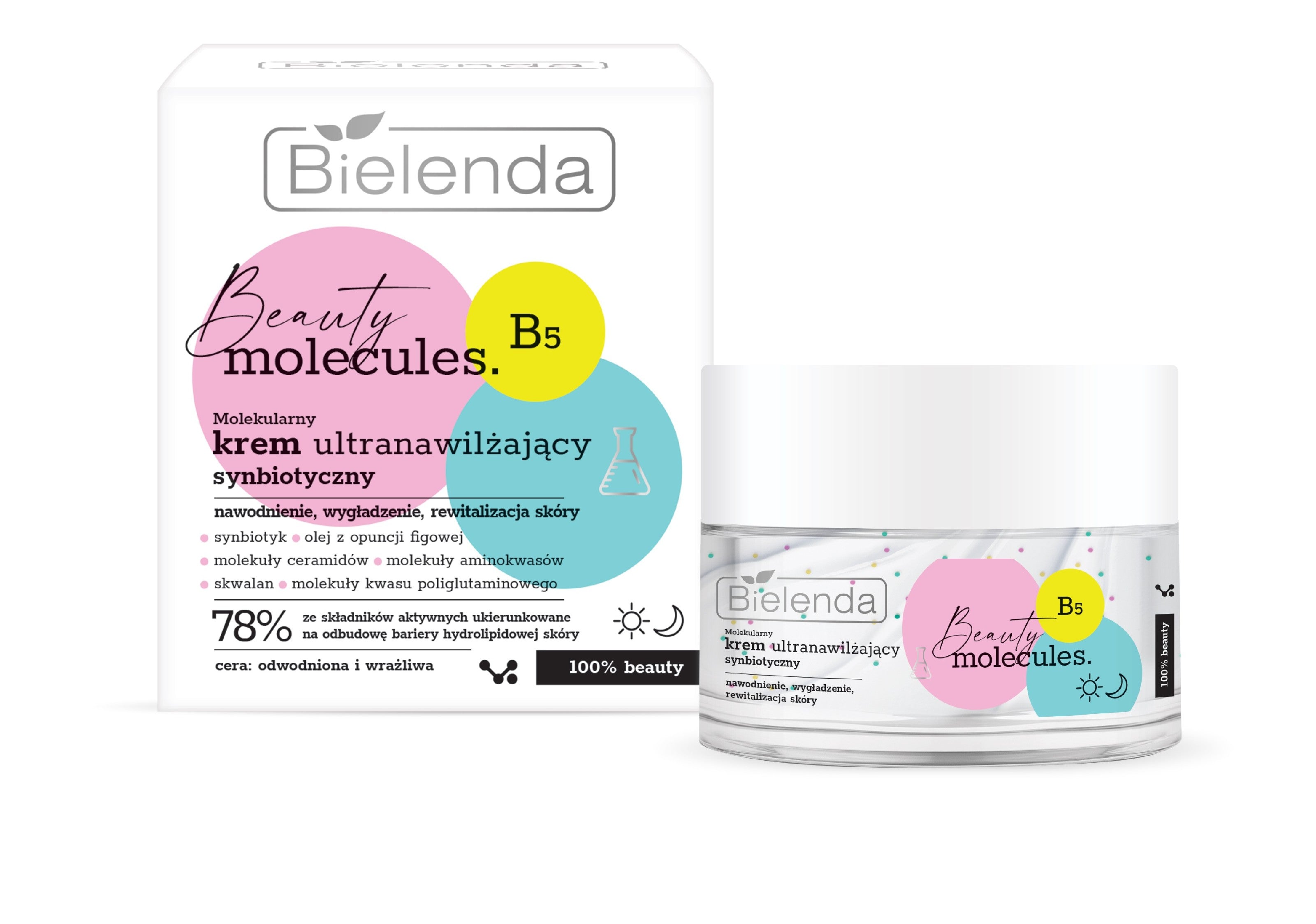 Bielenda Beauty Molecules. Molecular Ultra-Hydrating Cream for Day and Night - for Dehydrated and Sensitive Skin 50ml | Vaistine1.lt | WestPharmacy.eu