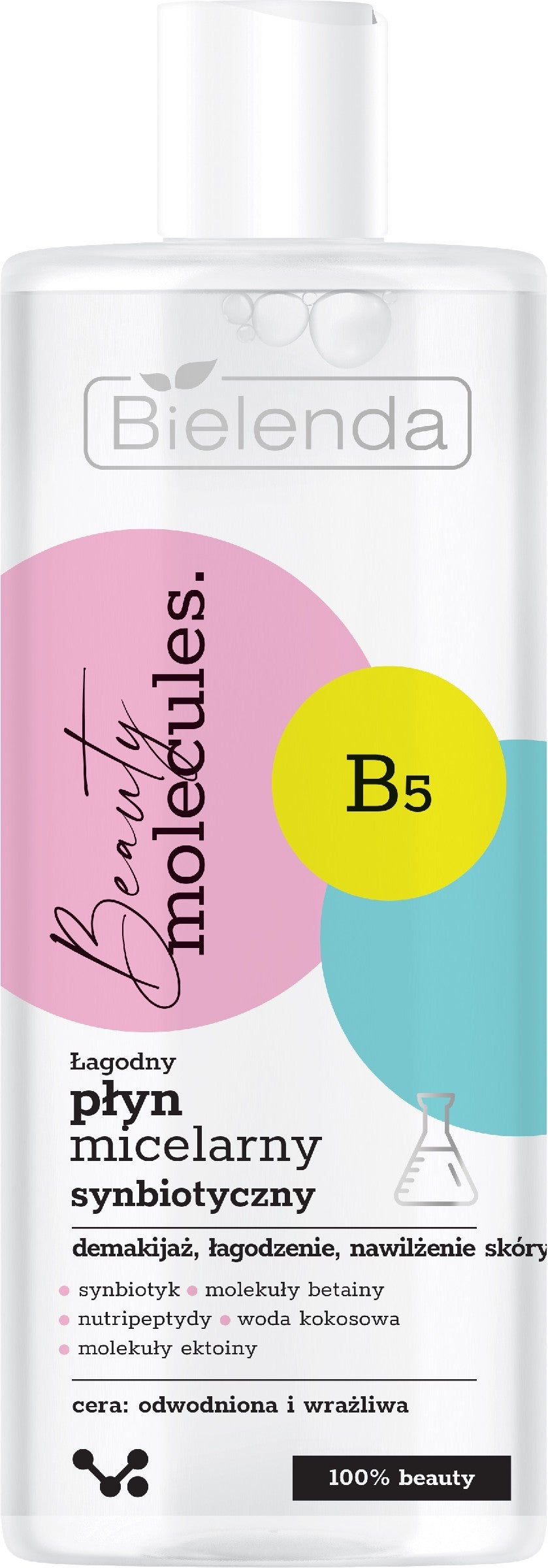 Bielenda Beauty Molecules. Gentle Micellar Synbiotic Liquid - for sensitive and dehydrated skin 500ml | Vaistine1.lt | WestPharmacy.eu