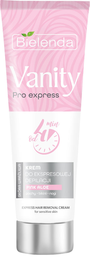 Bielenda Vanity Pro Express Hair Removal Cream Pink Aloe - for sensitive skin 75ml | Vaistine1.lt | WestPharmacy.eu