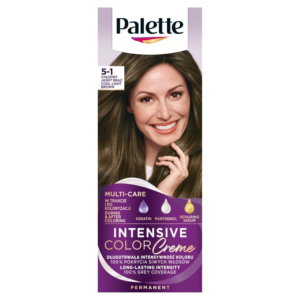 Palette Intensive Color Creme Hair Color No. 5-1 Cool Light Brown 1pc. | Vaistine1.lt | WestPharmacy.eu