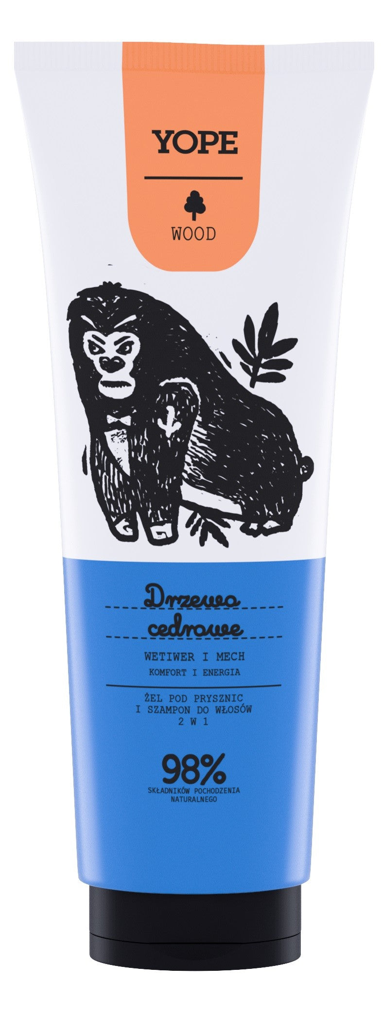 YOPE Wood Shower Gel and Shampoo 2in1 Cedar Tree 250ml | Vaistine1.lt | WestPharmacy.eu
