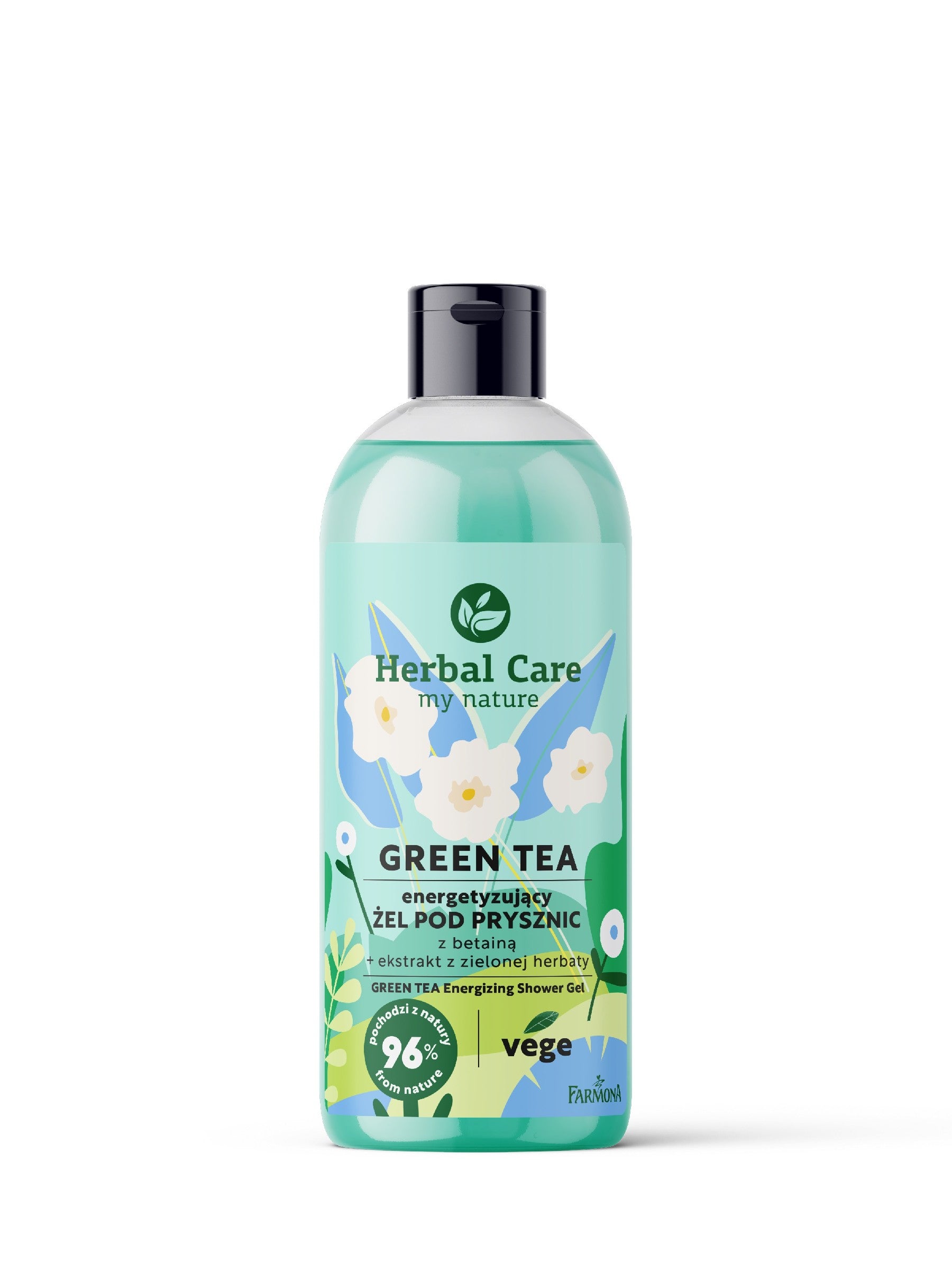FARMONA Herbal Care Energizing Shower Gel with Betaine - GREEN TEA 500ml | Vaistine1.lt | WestPharmacy.eu
