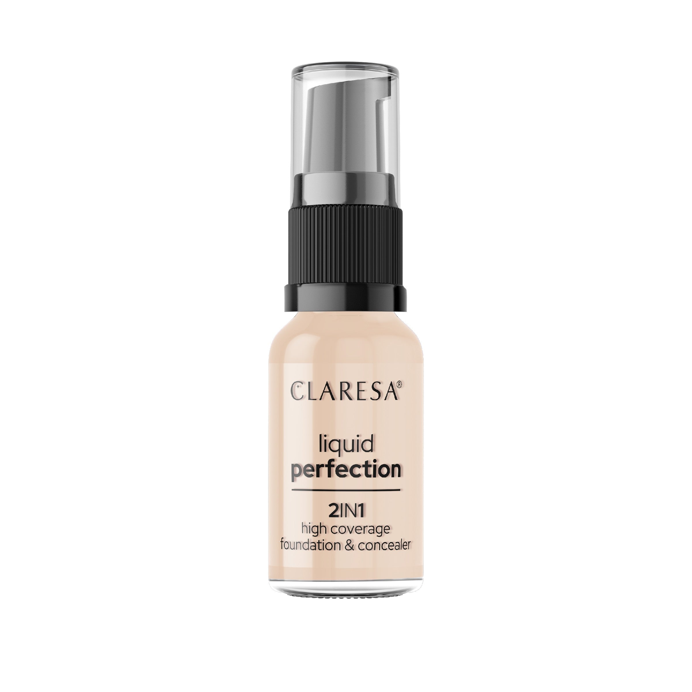CLARESA Concealer and Foundation in Liquid 2in1 Liquid Perfection No. 102 Warm Medium 18g | Vaistine1.lt | WestPharmacy.eu