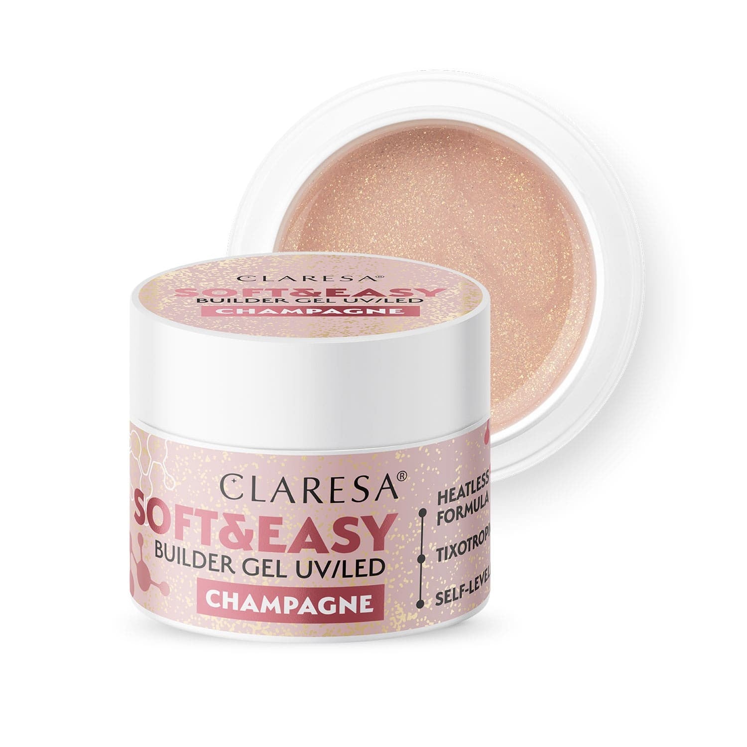 CLARESA Soft&Easy Builder Nail Building Gel - Champagne 90g | Vaistine1.lt | WestPharmacy.eu
