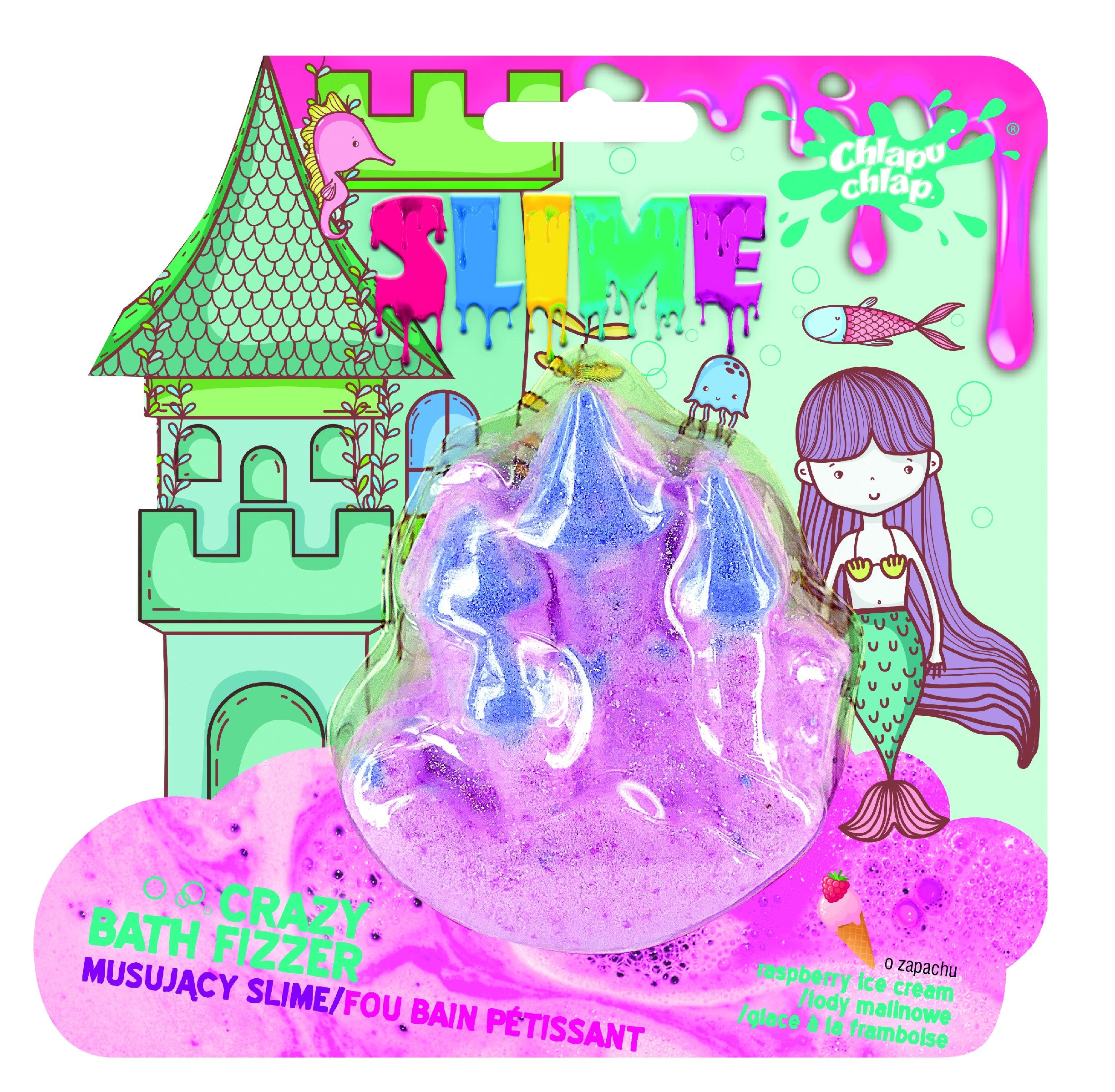 CHLAPU CHLAP Fizzy Slime CASTLE raspberry ice cream | Vaistine1.lt | WestPharmacy.eu