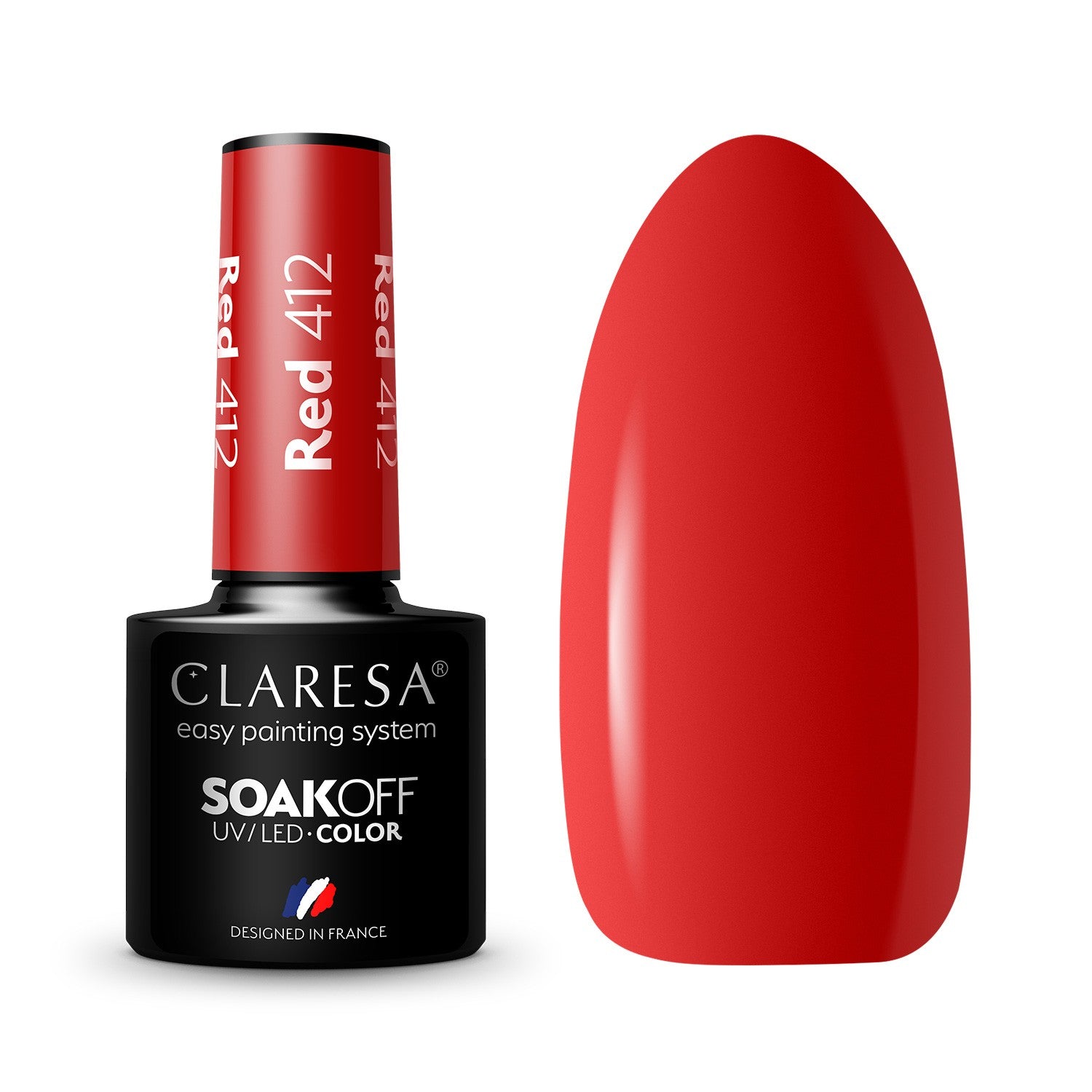 CLARESA Hybrid nail polish RED - 412 5g | Vaistine1.lt | WestPharmacy.eu