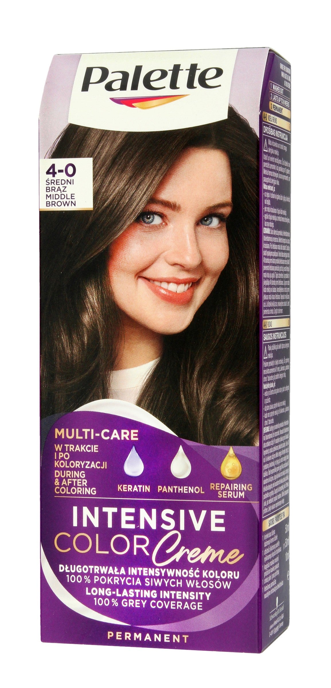 Palette Intensive Color Creme Multi Care Coloring Cream No. 4-0 (N3) - medium brown 1op. | Vaistine1.lt | WestPharmacy.eu